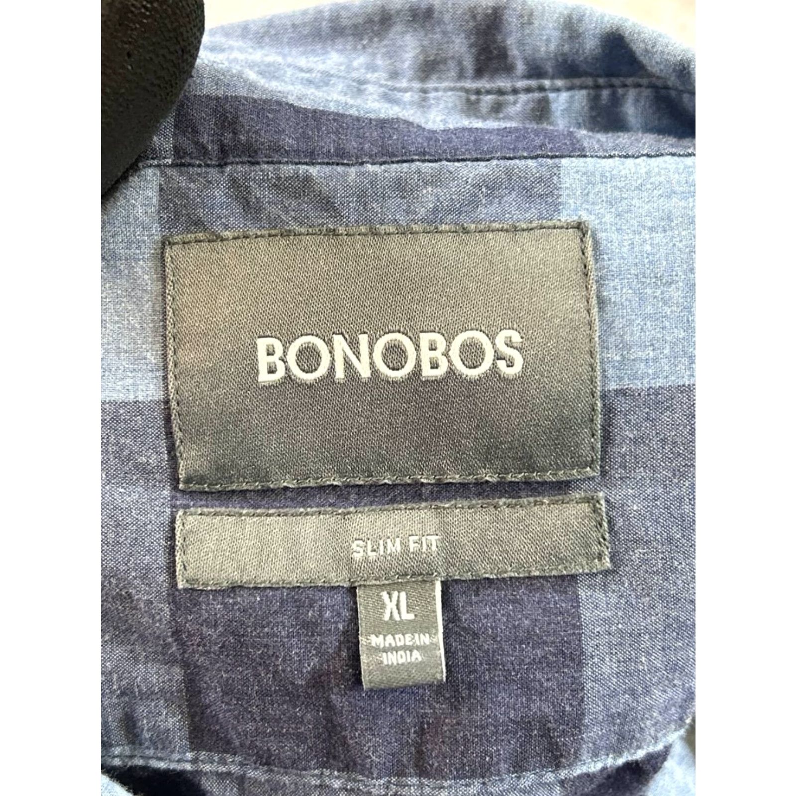 Bonobos Bonobos Shirt Mens XL Blue Cotton Button-Up Plaid Casual Slim Button-Down Collared Regular Size US XL / EU 56 / 4 - 3 Thumbnail