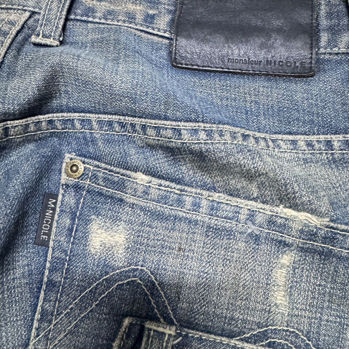 Nicole Club Monsieur Nicole Reconstructed Denim Jeans 20471120 Size US 31 - 10 Thumbnail