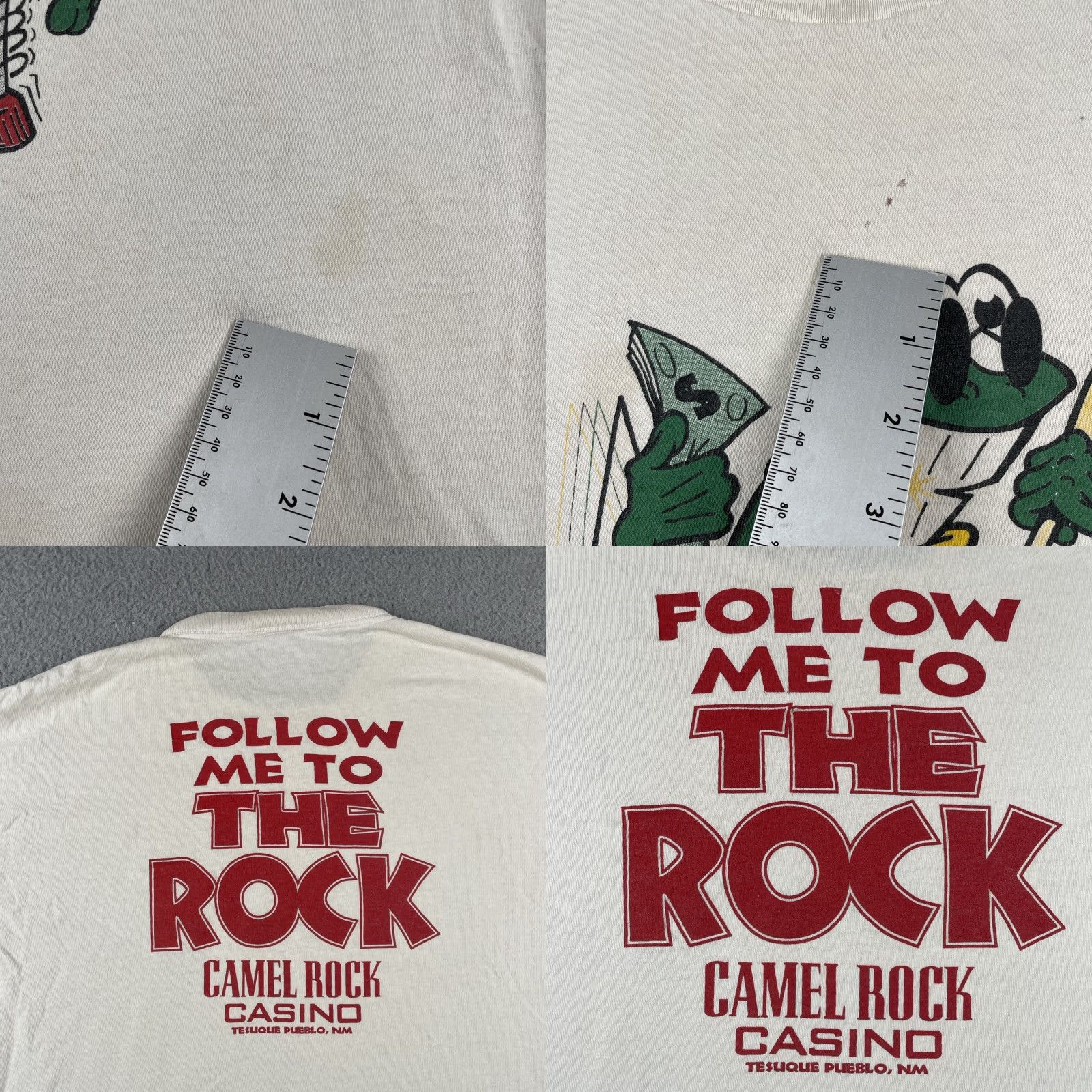 Camel VINTAGE Camel Rock Casino Tshirt XL Pogo Frog Print Men Shirt Beige Size US XL / EU 56 / 4 - 8 Thumbnail
