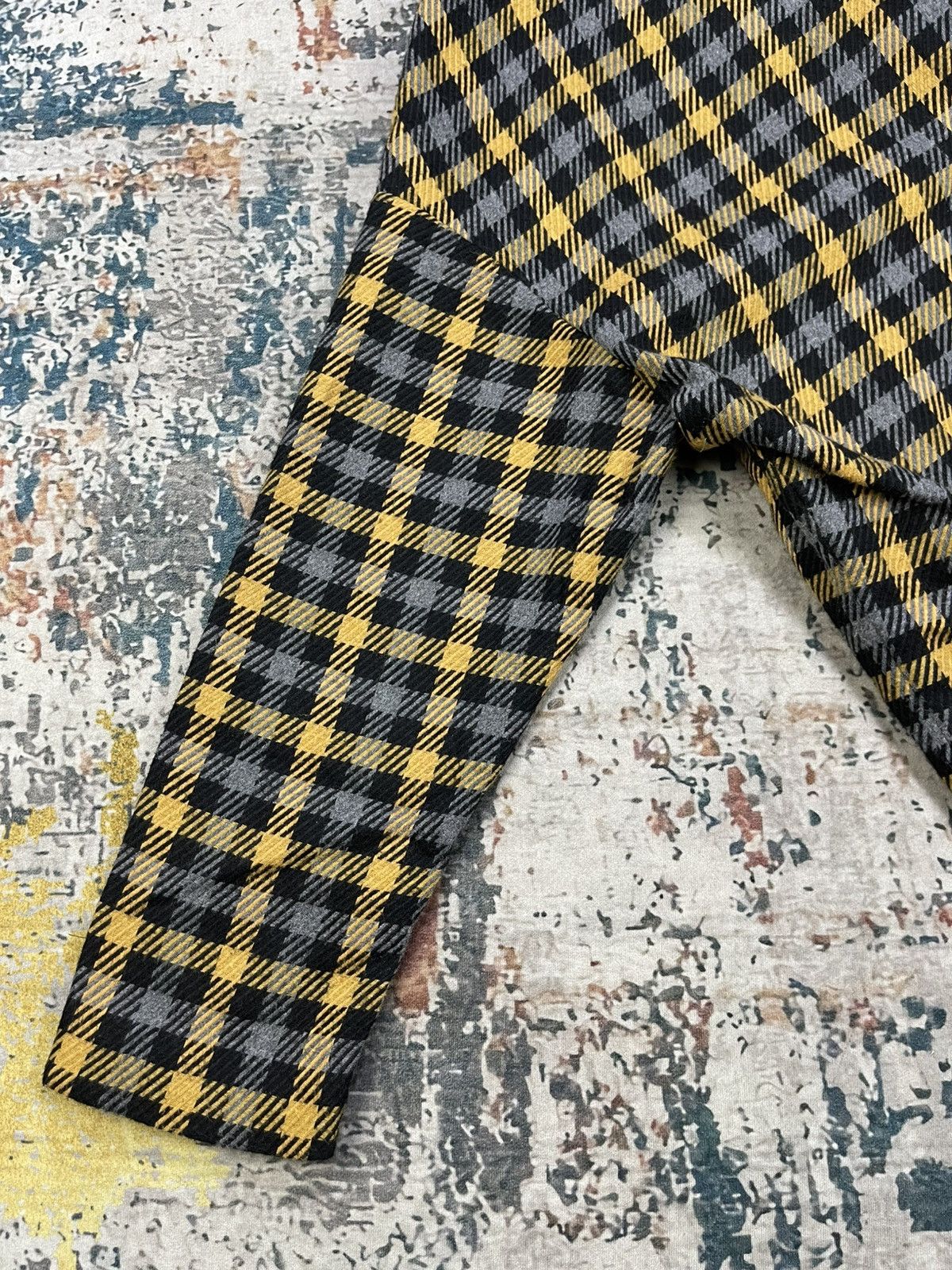 Zara Zara Man Mustard Black Plaid Long Coat Size US M / EU 48-50 / 2 - 5 Thumbnail