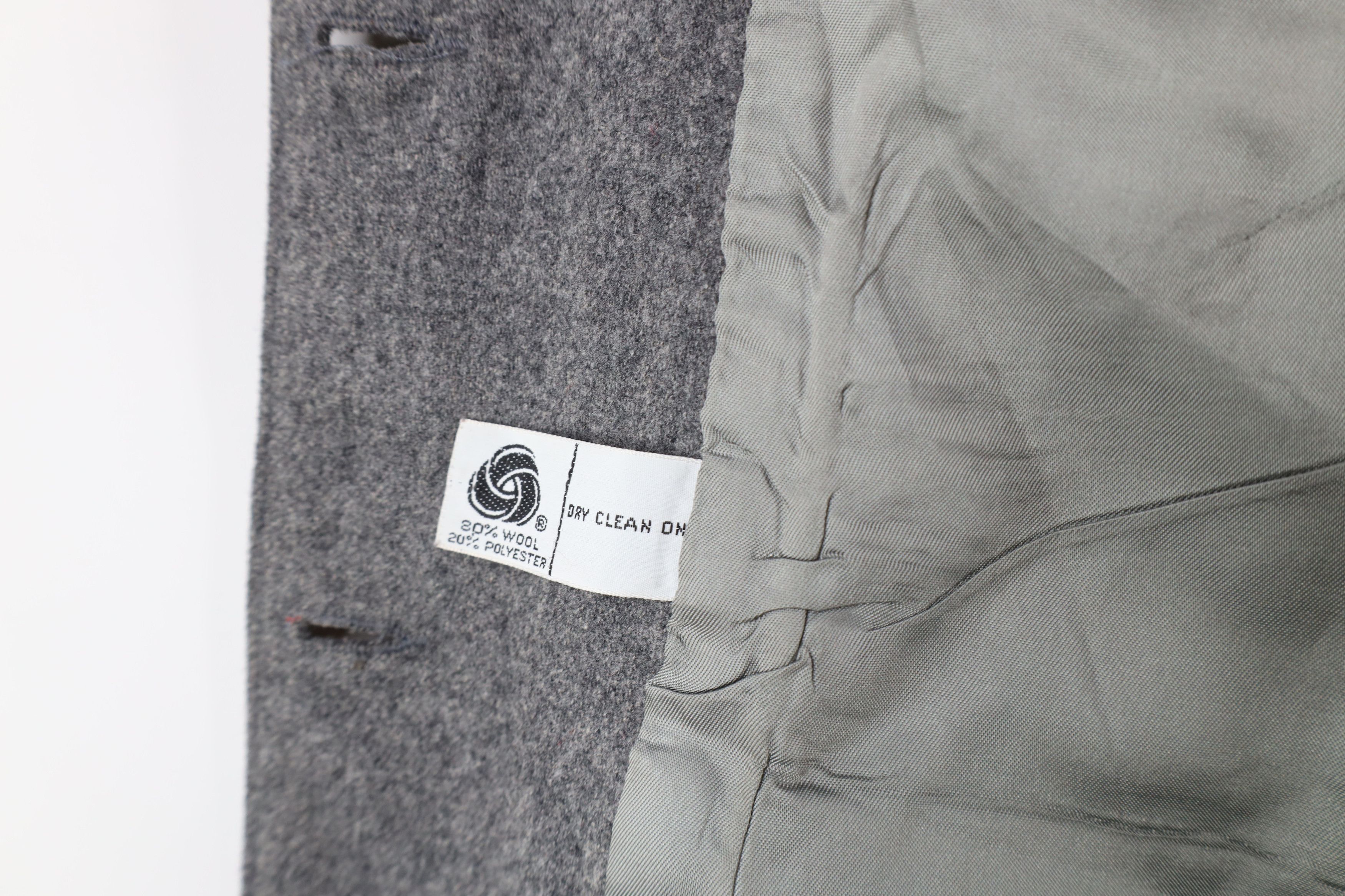 Vintage Vintage 90s Streetwear Wool 2 Button Blazer Suit Jacket Gray Size M / US 6-8 / IT 42-44 - 10 Thumbnail
