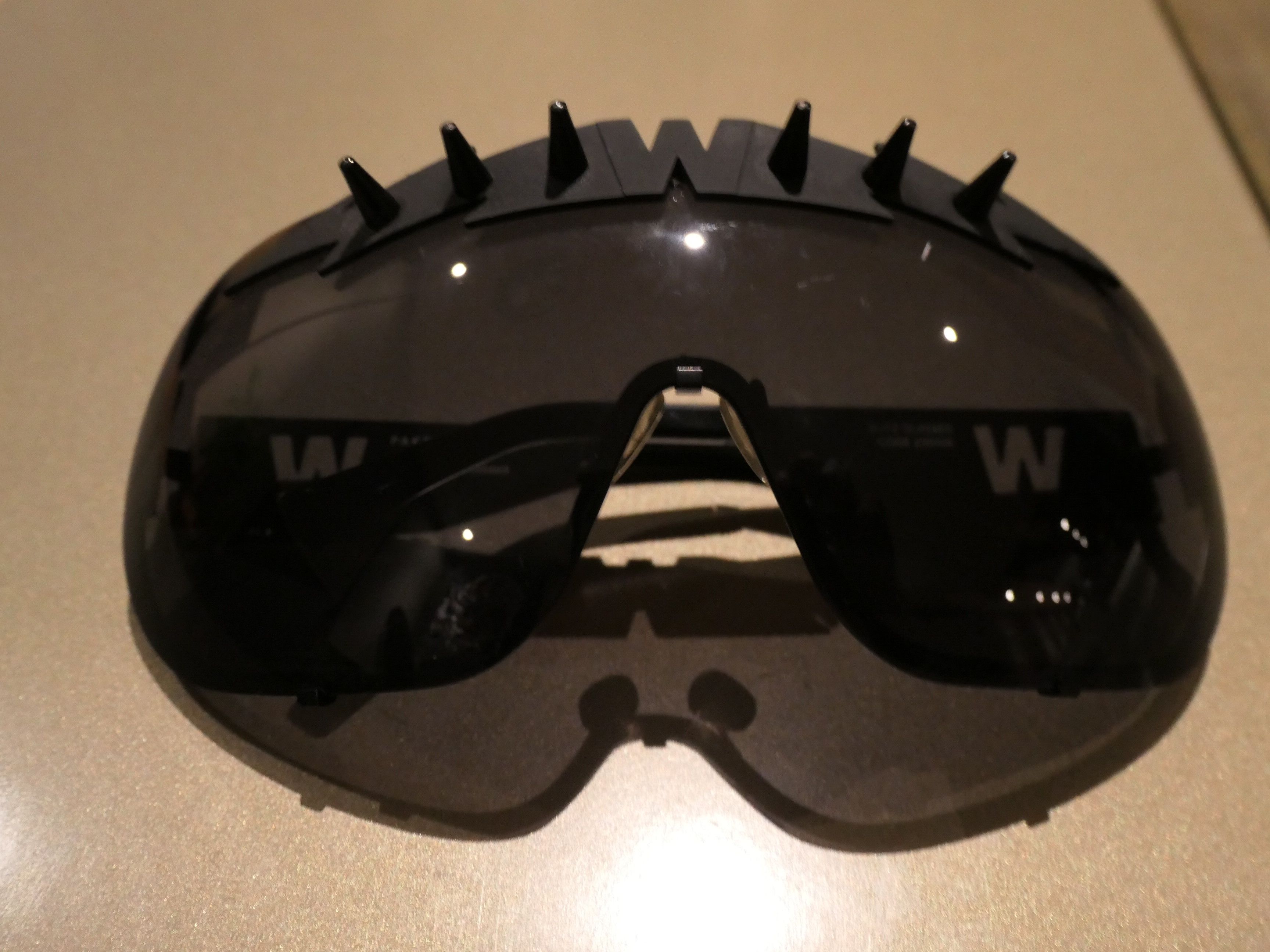 Walter Van Beirendonck Walter Van Beirendonck x FAKBYFAK Spike Shield Sunglasses Size ONE SIZE - 1 Thumbnail