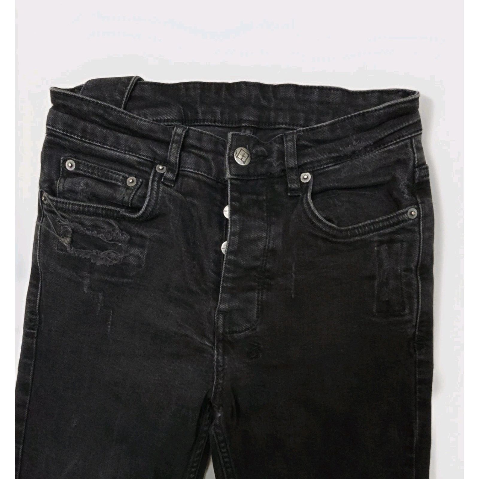 Ksubi Ksubi Chitch Boneyard Slim Fit Distressed Black Jeans 28 Size 28" / US 6 / IT 42 - 7 Thumbnail