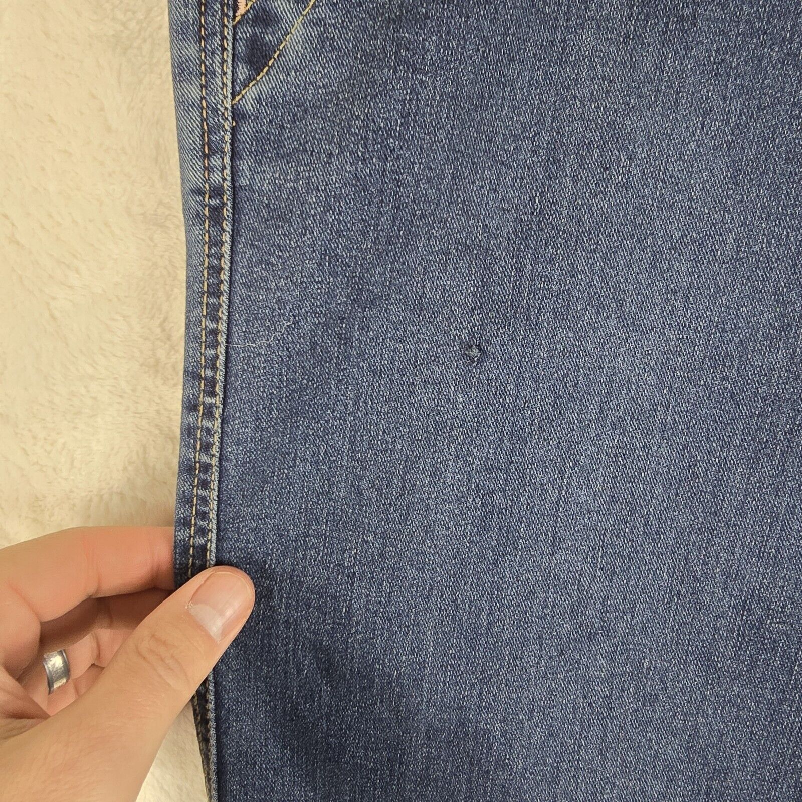 Other Vintage Roxy Jeans Flare Leg Embroidered Pockets Size 9 Y2K Size 32" / US 10 / IT 46 - 9 Thumbnail