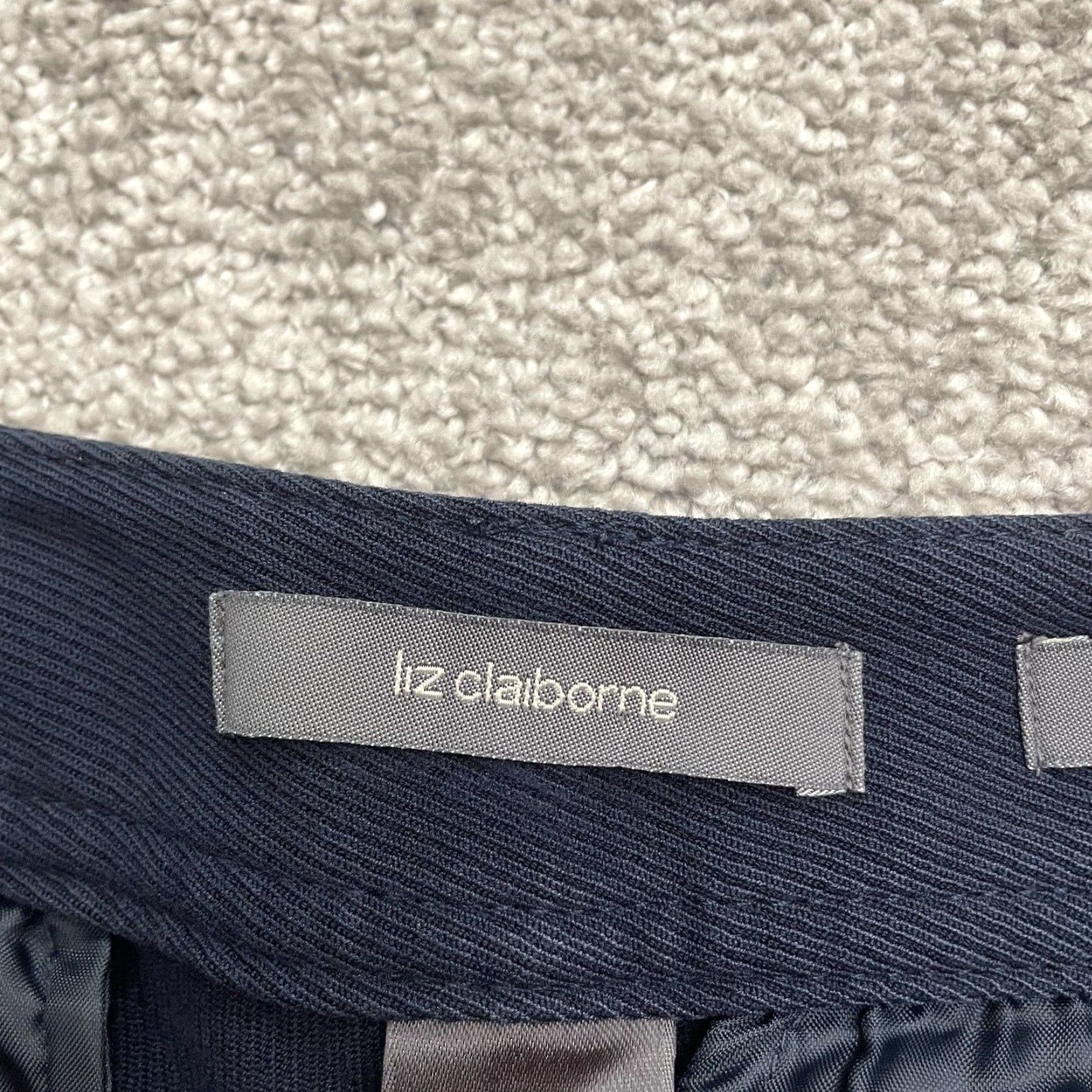 Liz Claiborne Liz Claiborne Audra Dress Pants Womens 10R Navy Blue High Rise Trouser 32x29.5 Size 32" / US 10 / IT 46 - 6 Thumbnail