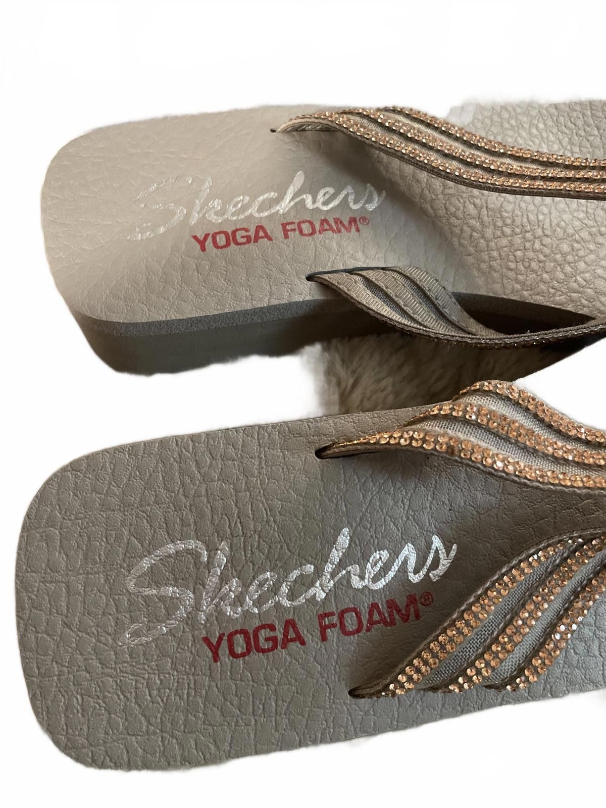 SKECHERS Skechers Yoga Sandals Women's Size 10 Brown Jeweled Boho Size US 10 / IT 40 - 4 Thumbnail