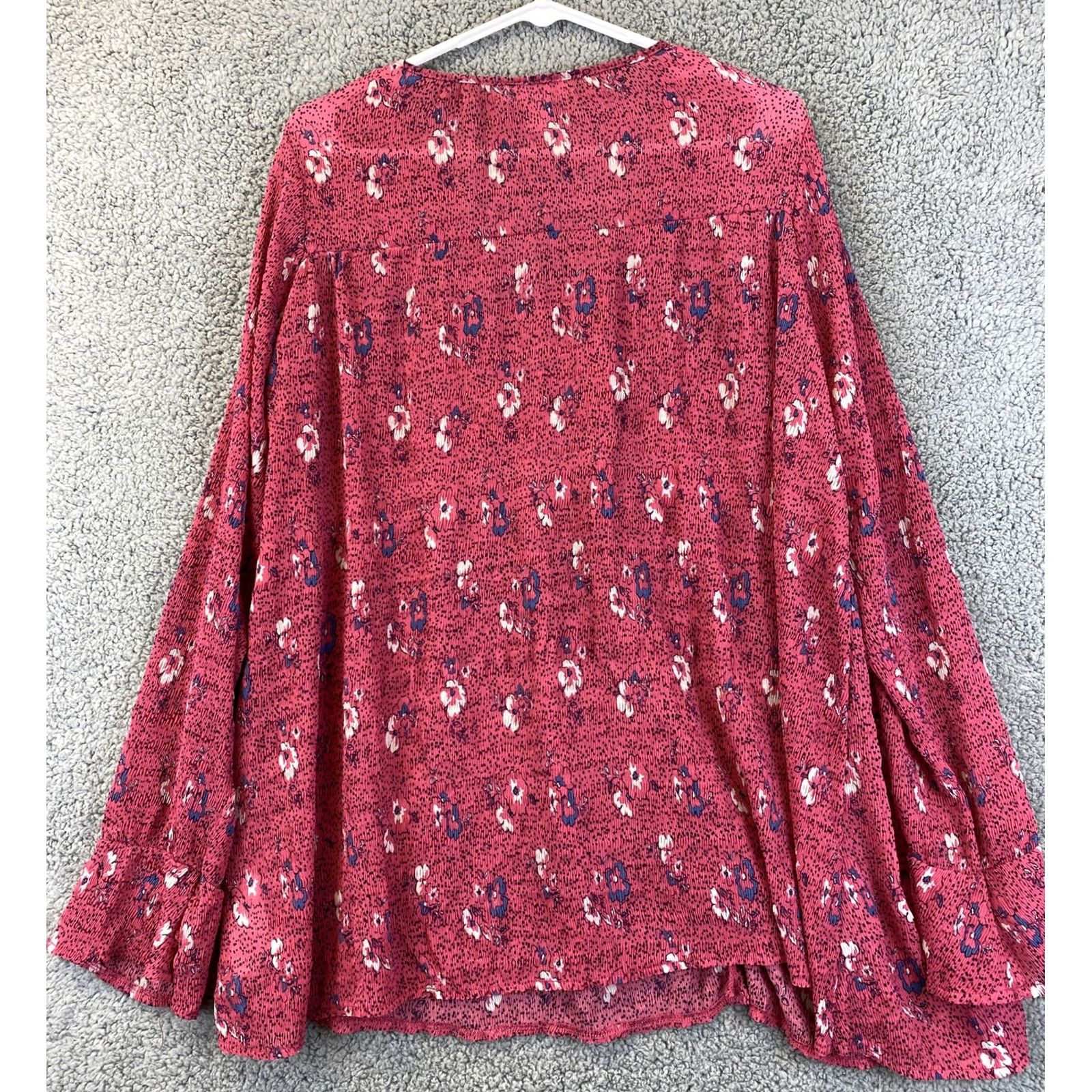 Vintage Motherhood Maternity Top Blouse Women's L Long Sleeve Purple Floral Button Up V-Neck Buttoned Casual All Seasons Women Medium Purple Floral 32-38 Size L / US 10 / IT 46 - 6 Thumbnail