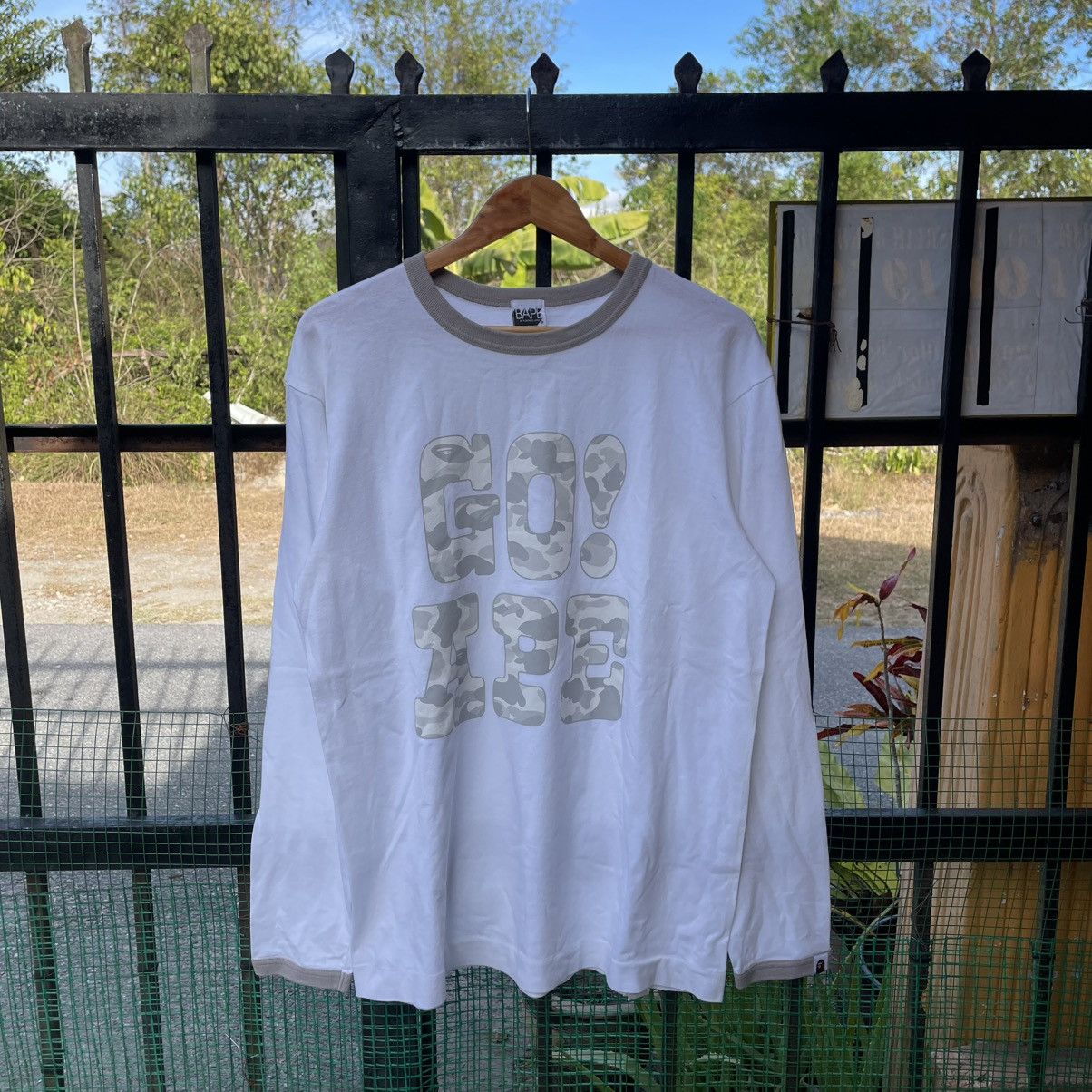 Bape ❤️100% Authentic❤️Vintage Bathing Ape Go Ape Long Sleeves Tee Size US L / EU 52-54 / 3 - 1 Thumbnail