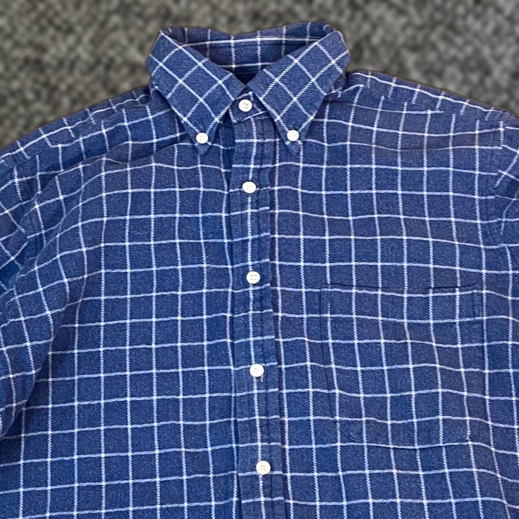 Hackett Hackett London Flannel Shirt Mens M Blue White Plaid Button Down Long Sleeve Pocket Casual Size US M / EU 48-50 / 2 - 1 Thumbnail