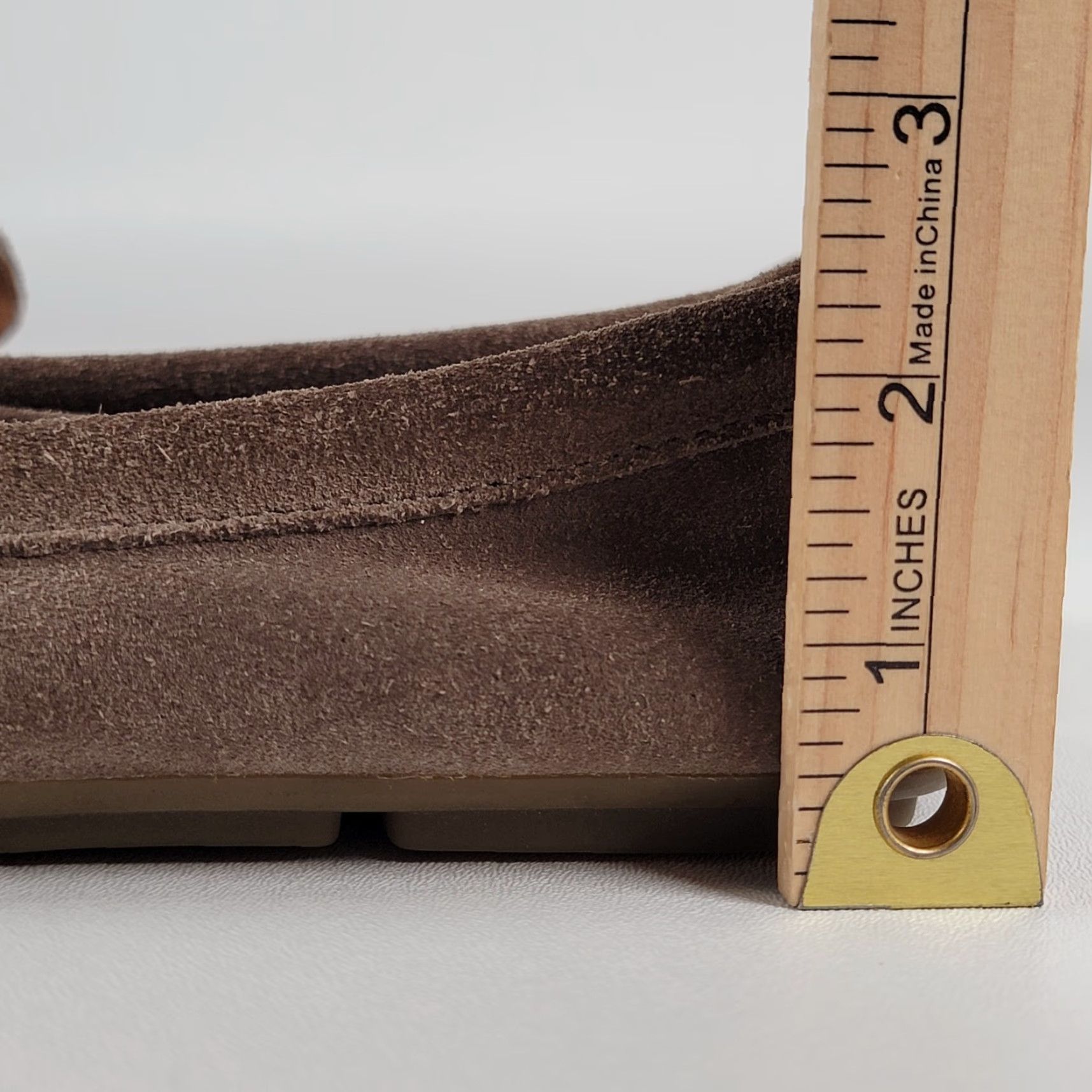 Calvin Klein Calvin Klein Lisa Flats Loafers Women Tan Suede Silver Hardware Size 7/37 Size US 7 / IT 37 - 7 Thumbnail