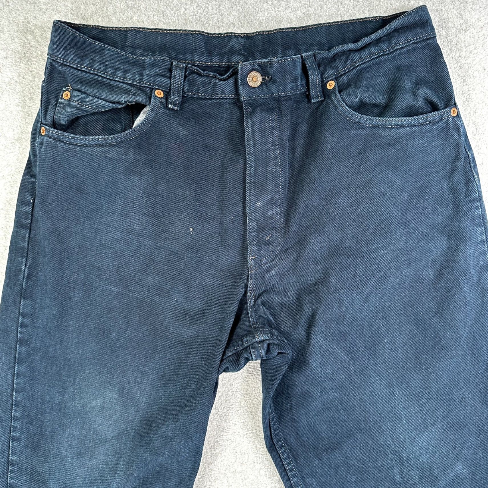 Levi's VINTAGE Levi's 550 Jeans Mens 36x30 Dark Wash Denim Relaxed Fit 90s Made in USA Size US 36 / EU 52 - 4 Thumbnail