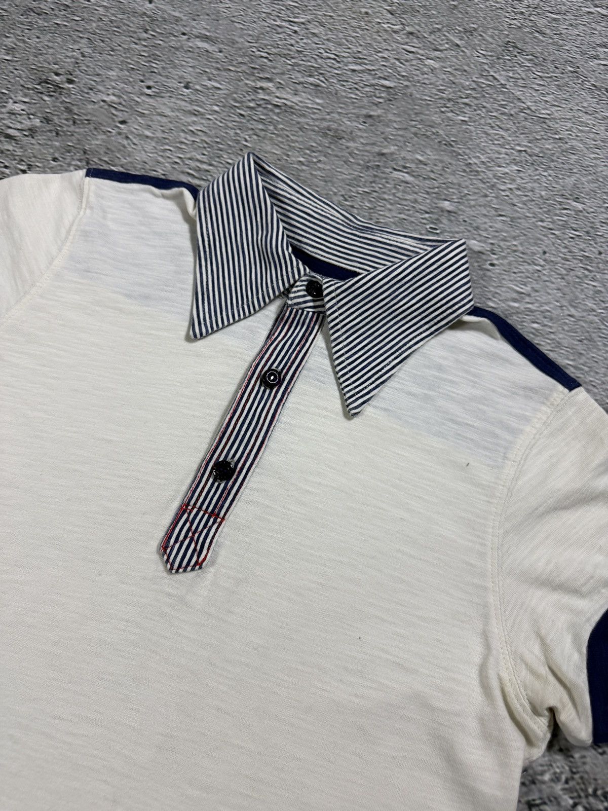 Evisu Evisu polo T-shirt big logo white Y2K Size M / US 6-8 / IT 42-44 - 3 Thumbnail