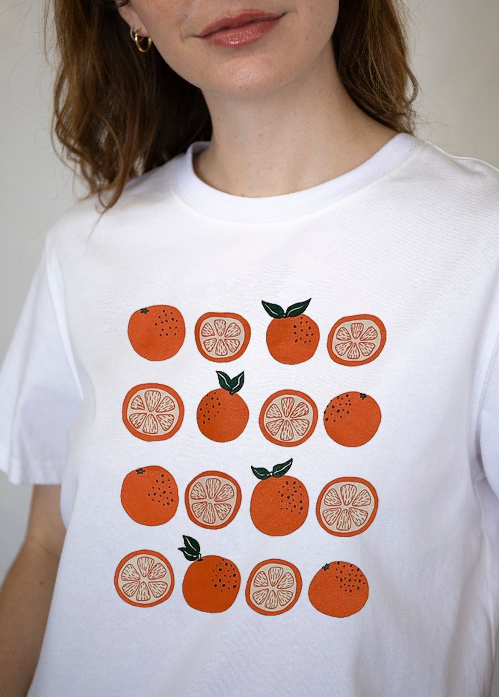 Designer Oranges Screen T-Shirt, Garden Shirt, Fruit Lover Gift Size M / US 6-8 / IT 42-44 - 4 Thumbnail