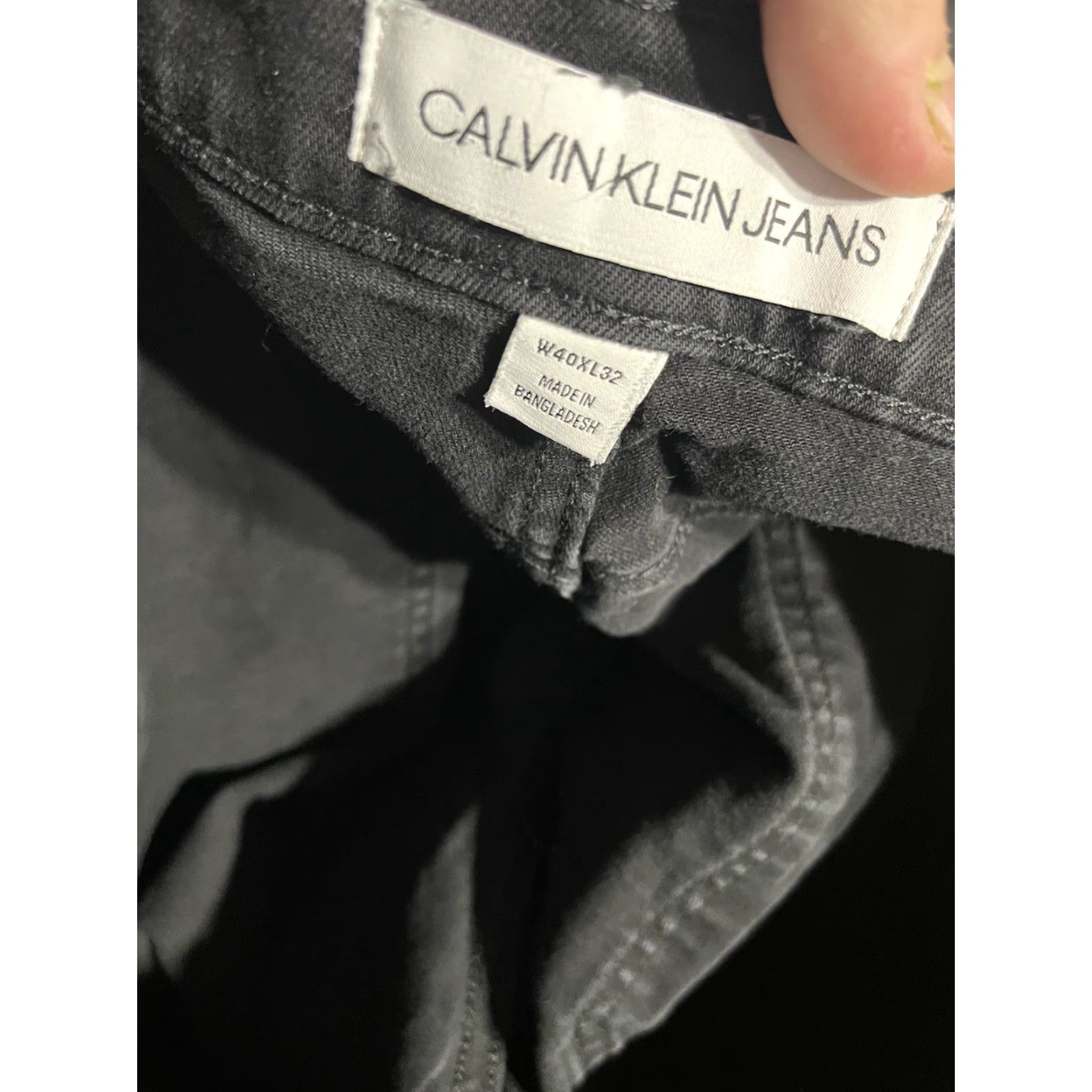Calvin Klein Calvin Klein Jeans Straight Mens 40x32 Black Denim 5-Pocket Zip Fly Button Casua Size US 40 / EU 56 - 6 Thumbnail