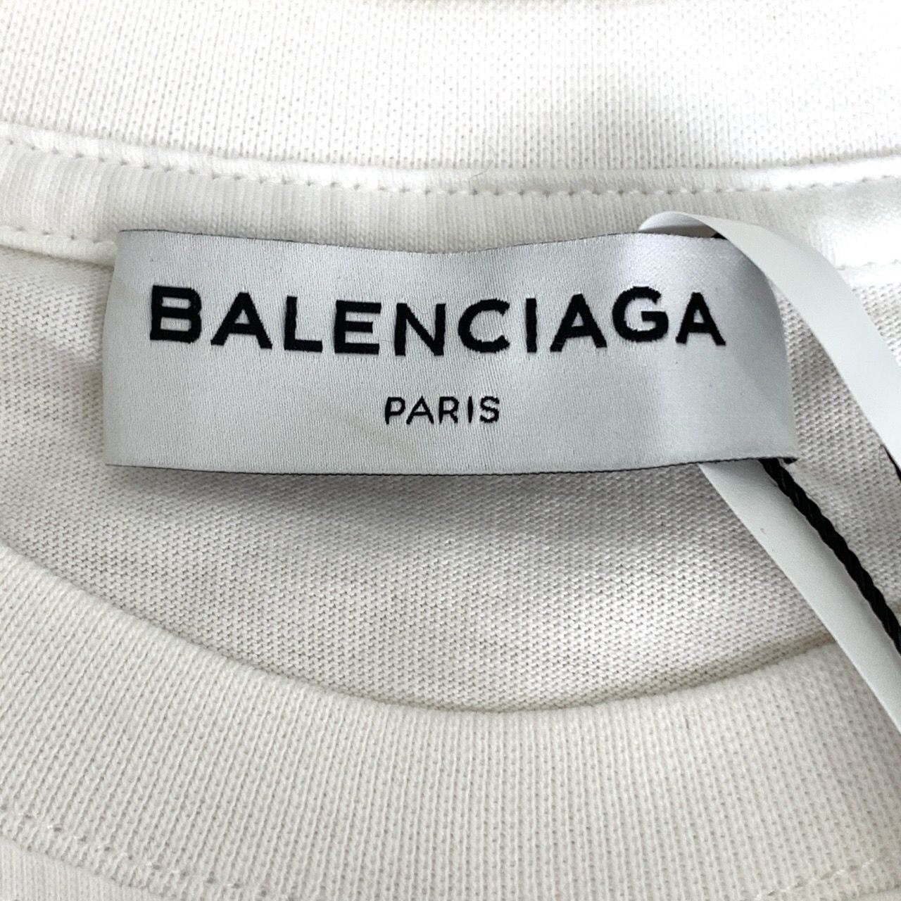 Balenciaga Balenciaga White Cotton Short-Sleeve T-Shirt with Sanskrit Size US S / EU 44-46 / 1 - 5 Thumbnail