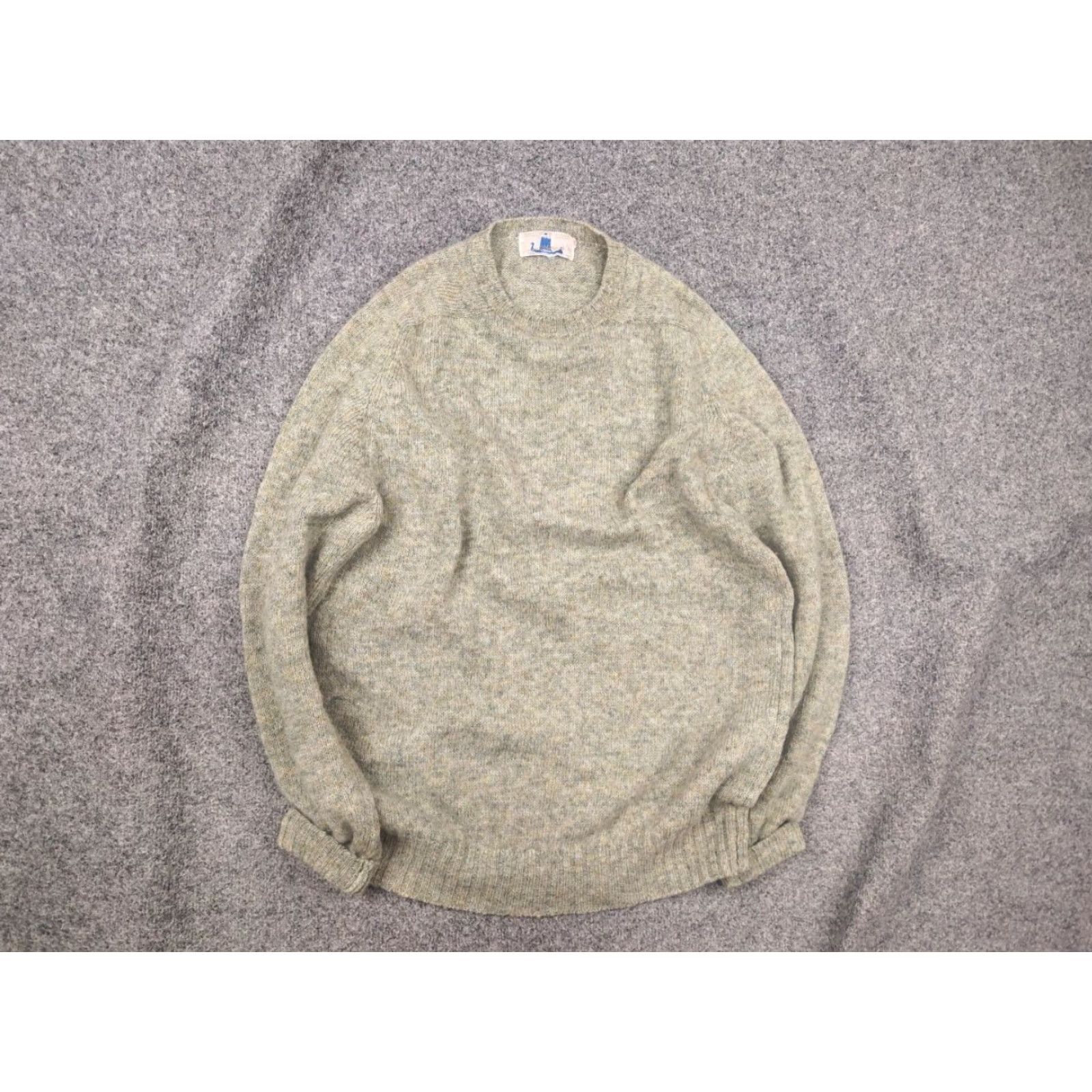 Vintage VINTAGE Judane of Shetland Scotland Pure Wool Green Crew Knit Sweater Size US L / EU 52-54 / 3 - 2 Thumbnail