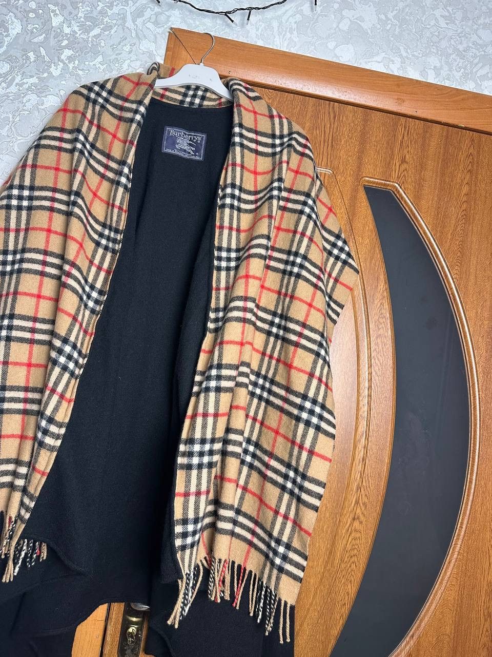 Burberry Burberrys Vintage Nova Check Lambswool Cape Poncho Rare Size ONE SIZE - 6 Thumbnail