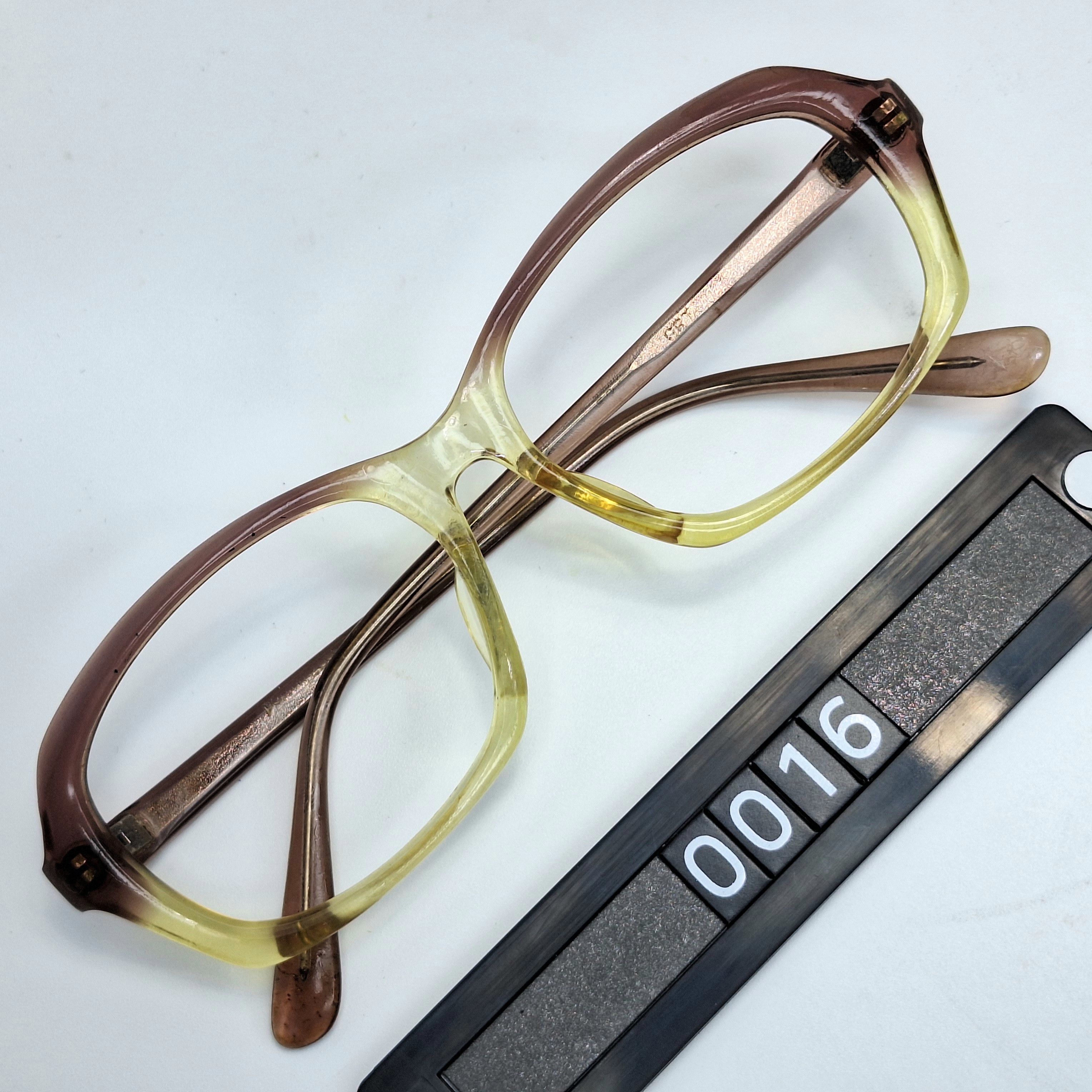 Other Papion 208 Brown Yellow Two-Tone Acetate Eyeglass Frame Size ONE SIZE - 1 Thumbnail