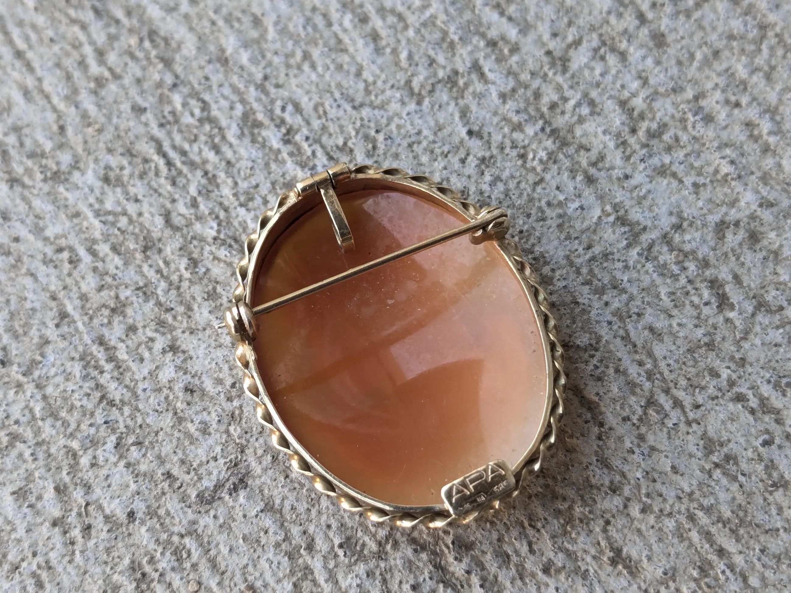 Jewelry 14k Gold Brooch Bust Cameo Antique Vintage Size ONE SIZE - 7 Thumbnail