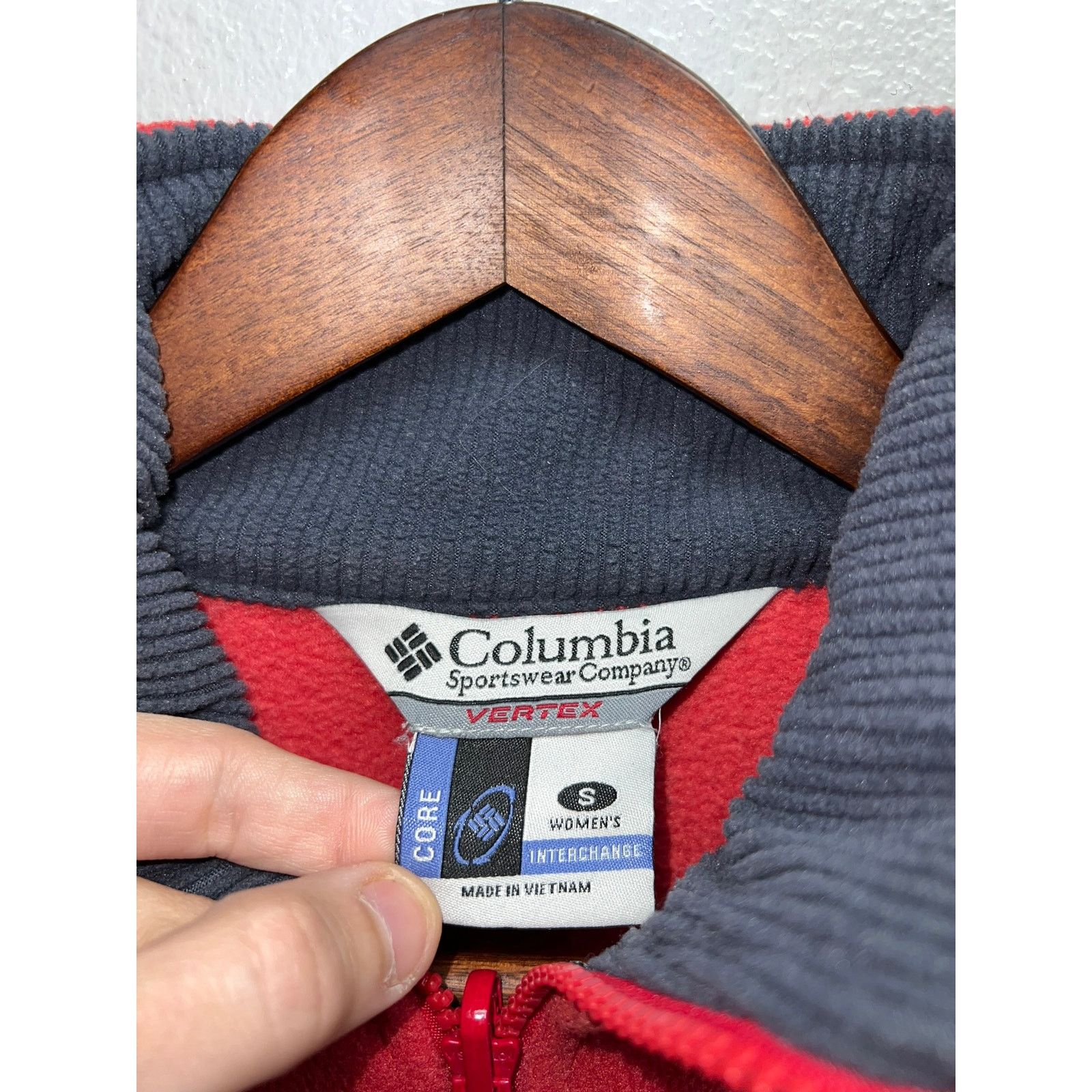 Columbia Womens Columbia Vertex Interchange Jacket Core Red Fleece S Size S / US 4 / IT 40 - 6 Thumbnail