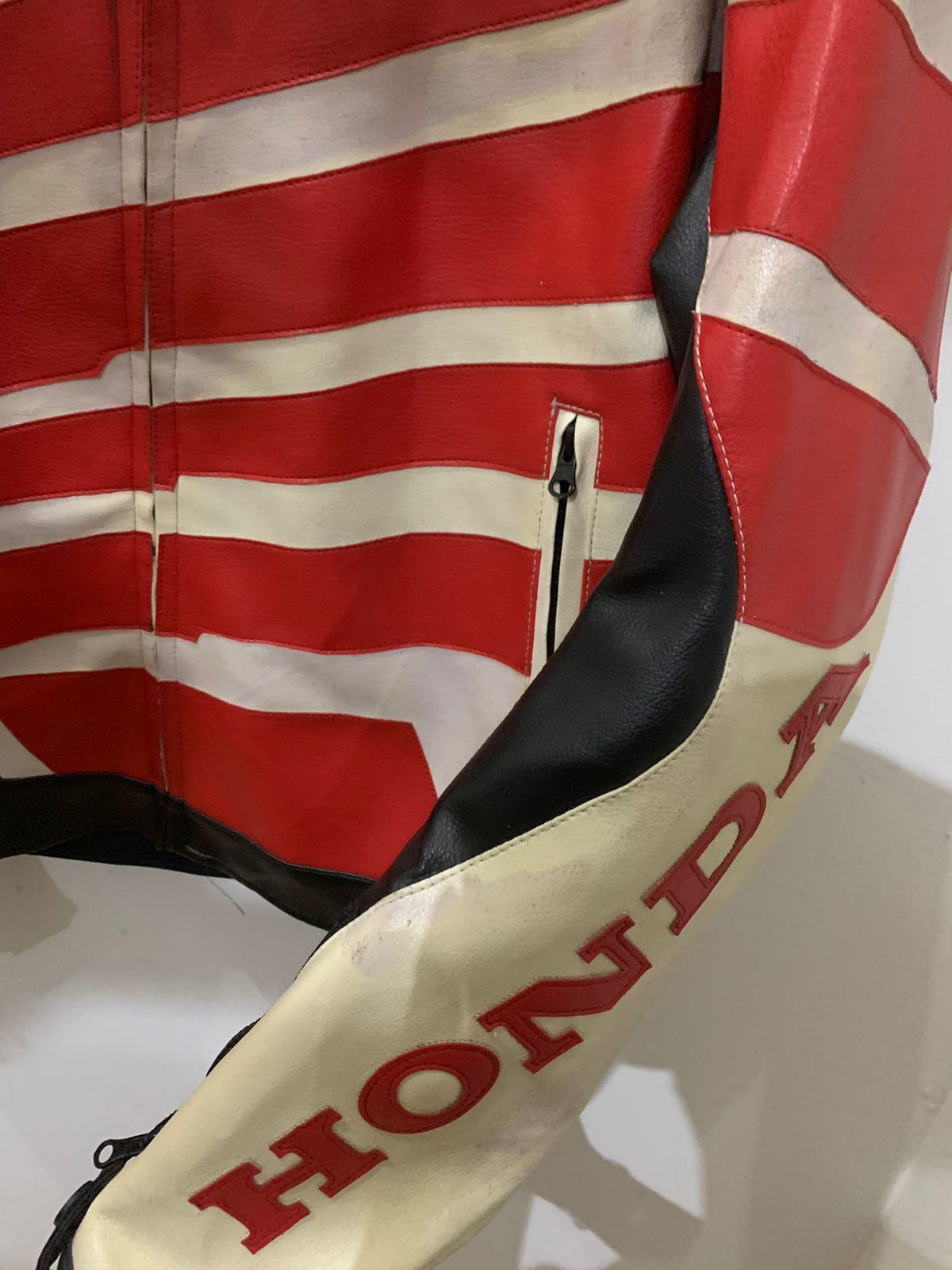 Vintage Vintage Honda Leather Moto Racing Jacket Size US XL / EU 56 / 4 - 5 Thumbnail