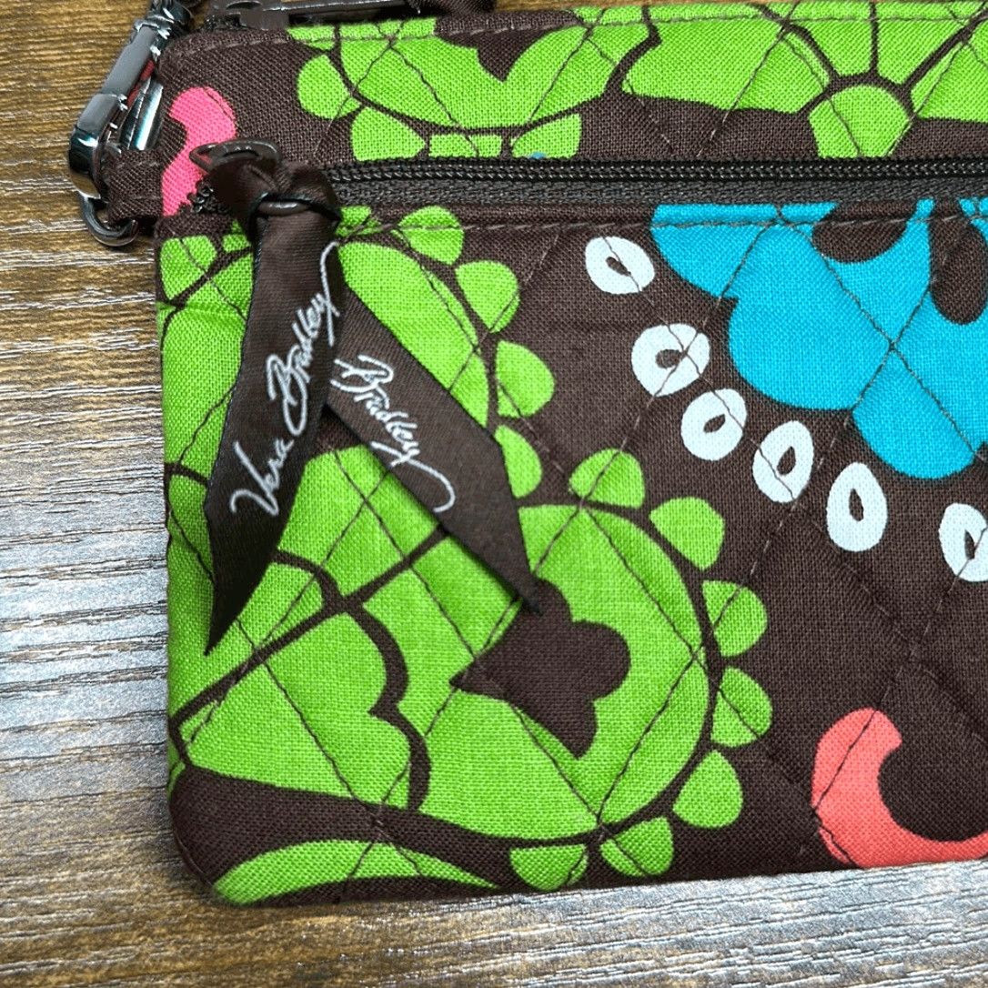 Vera Bradley Vera Bradley Lola Wristlet Clutch Wallet Small Women Brown Blue Multicolor Cotton Wristlet Lola 90s? Size ONE SIZE - 2 Thumbnail