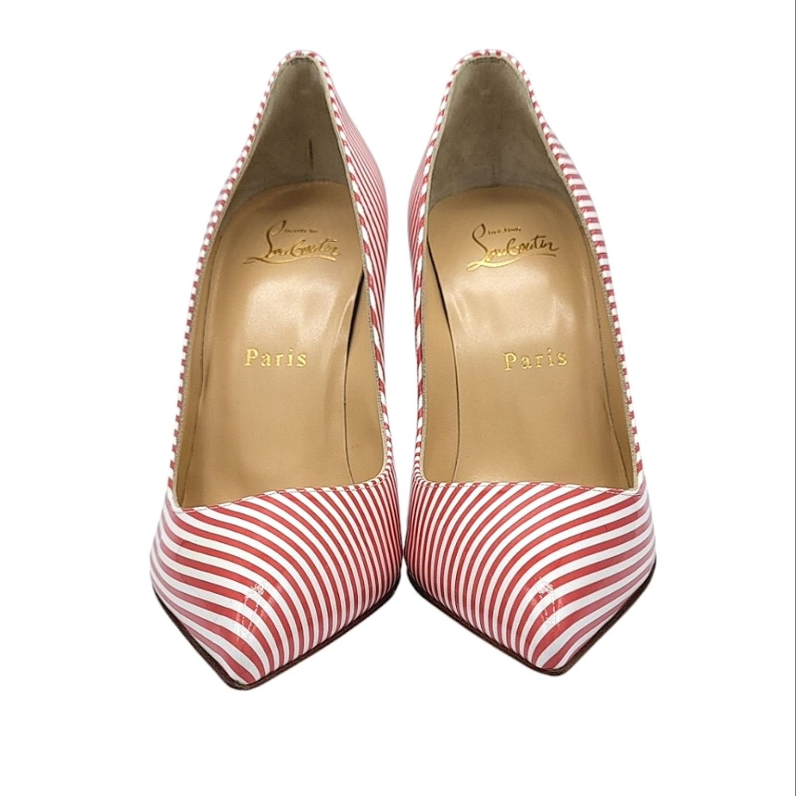 Christian Louboutin Christian Louboutin Pigalle Follies Striped Leather Pumps 36 Size US 5.5 / IT 35.5 - 7 Thumbnail
