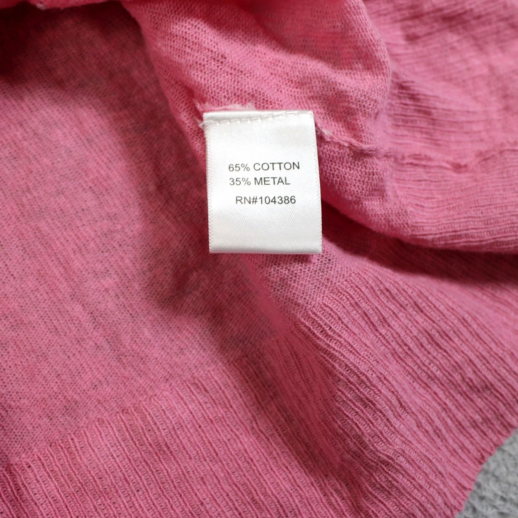 Vintage Garnet Hill Cardigan Women L Pink Lightweight Knit Button-Front V-Neck Ruffle Sleeve Casual Spring Size L / US 10 / IT 46 - 4 Thumbnail