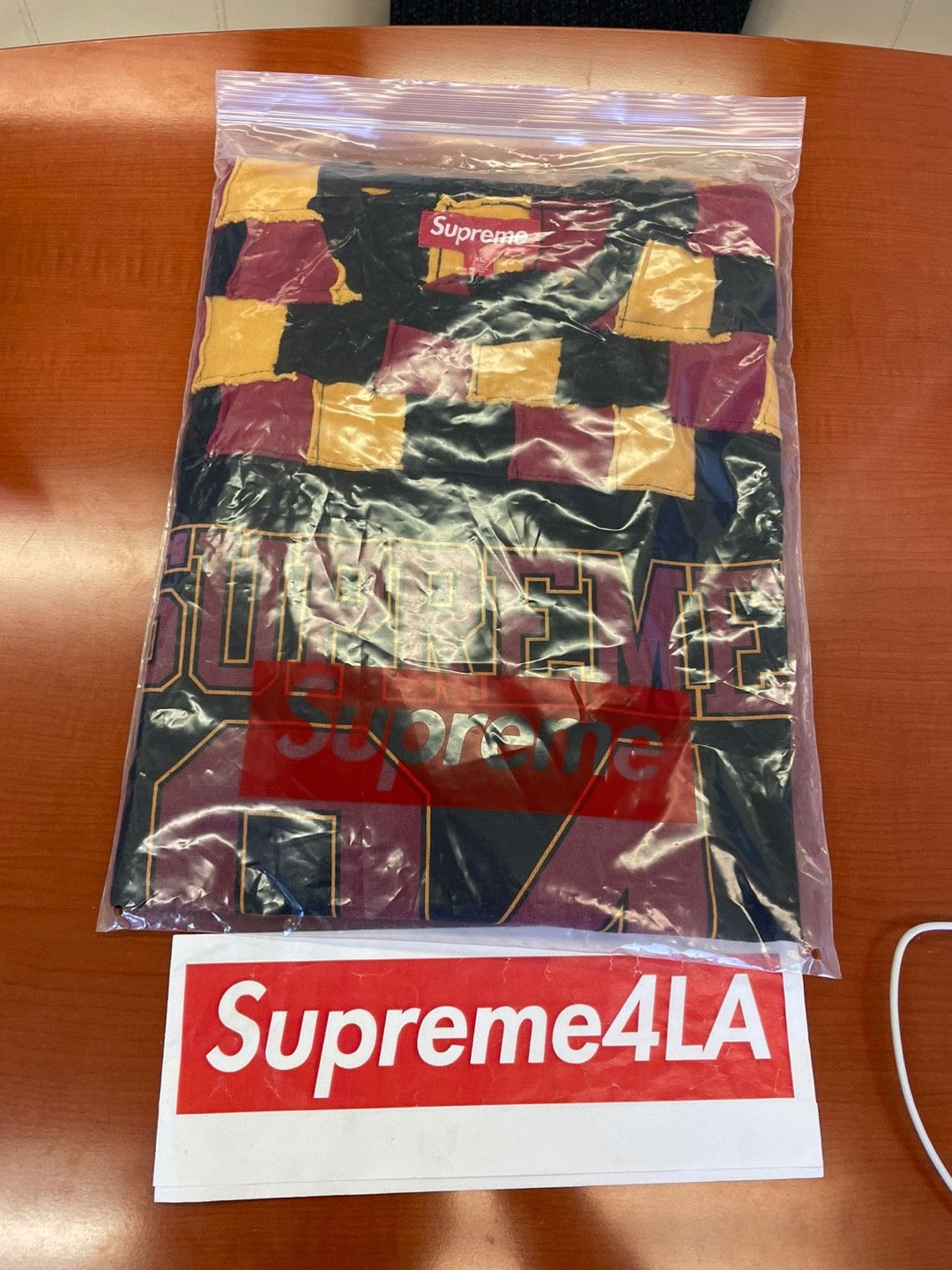 Supreme Supreme Patchwork Yoke Football Top Black XL