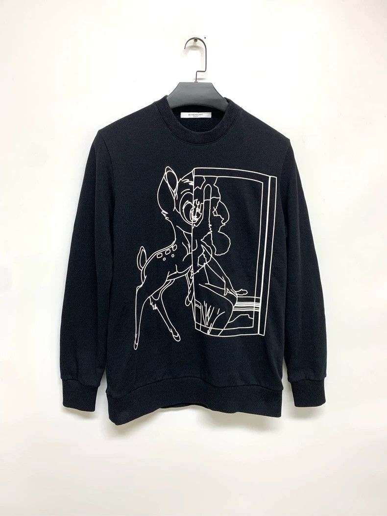 Givenchy Givenchy Classic Deer Sketch Hoodie XS Size Black Pattern Size US XS / EU 42 / 0 - 1 Thumbnail