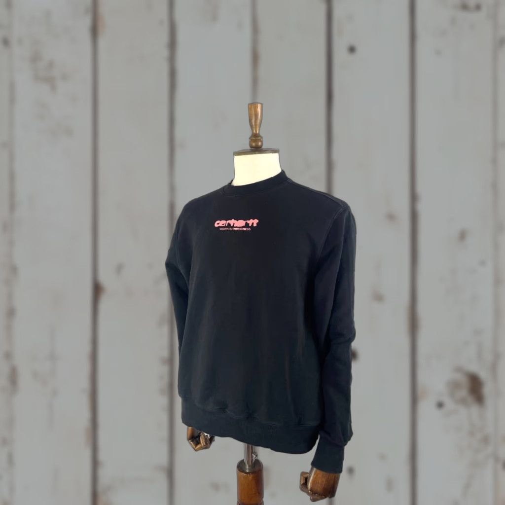 Carhartt Carhartt Mens Sweatshirt M Black Cotton Crew Neck Long Sleeve Pullover Size US M / EU 48-50 / 2 - 1 Thumbnail