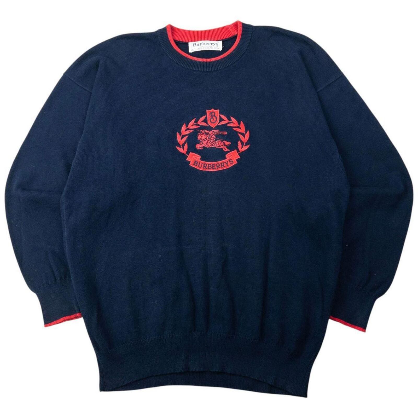 Burberry Vintage 90s Burberry Embroidered Jumper Size L Size US L / EU 52-54 / 3 - 1 Thumbnail