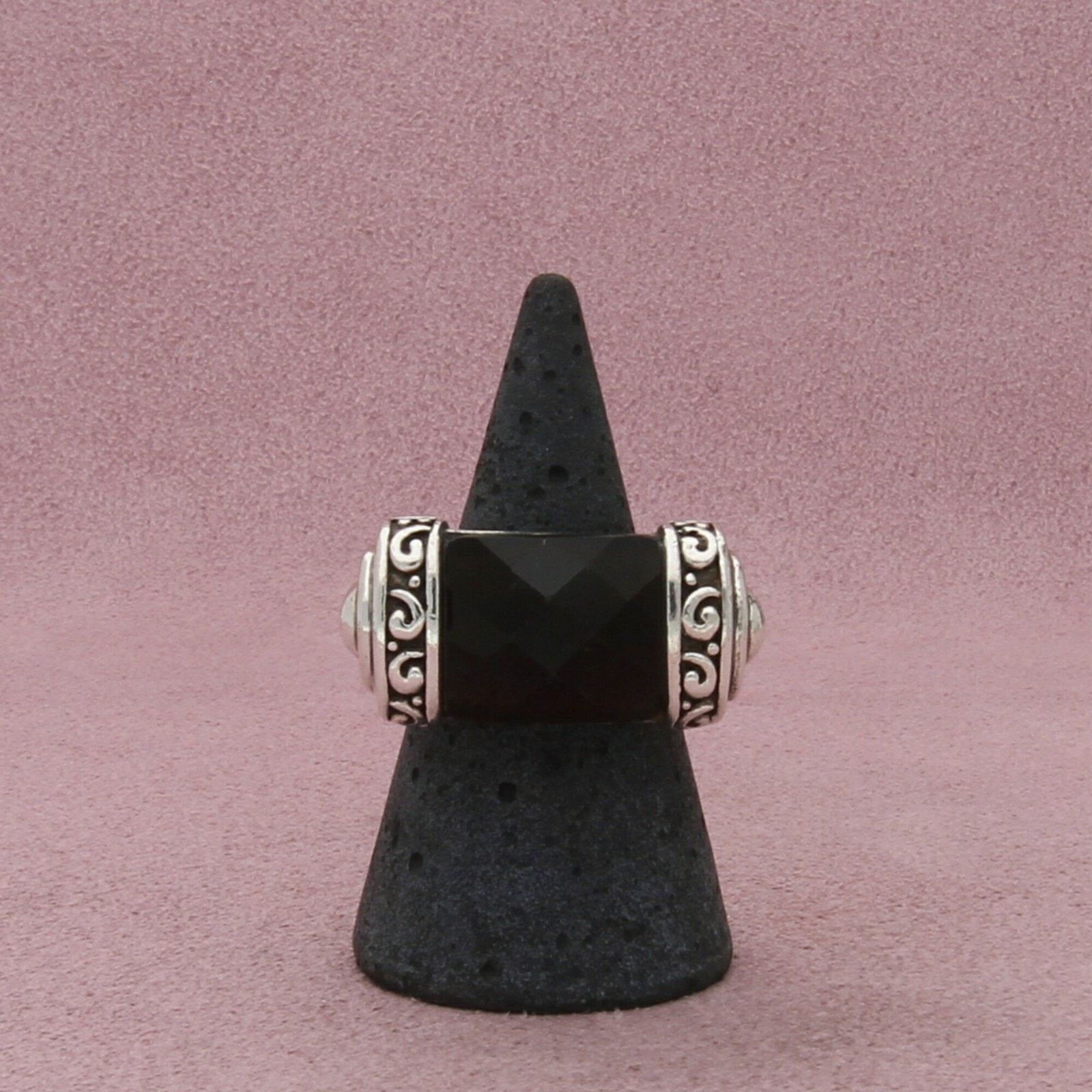 Sterling Silver sterling silver chunky faceted purple cz ring size 6.5 Size ONE SIZE - 3 Thumbnail