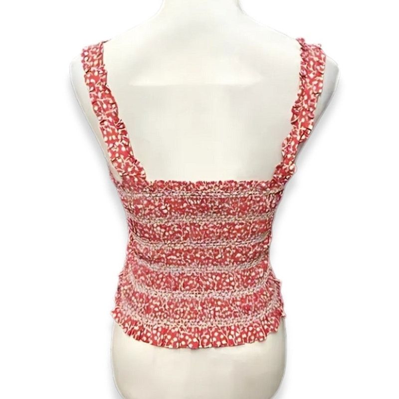 French Connection French Connection Smocked Sleeveless Crop Top Cotton Red 8 Size M / US 6-8 / IT 42-44 - 5 Thumbnail