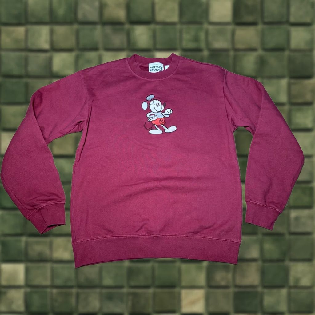 Disney Disney Shirt M Maroon Adult Red Mickey Mouse Pullover Sweatshirt Mousewear Size US M / EU 48-50 / 2 - 1 Thumbnail
