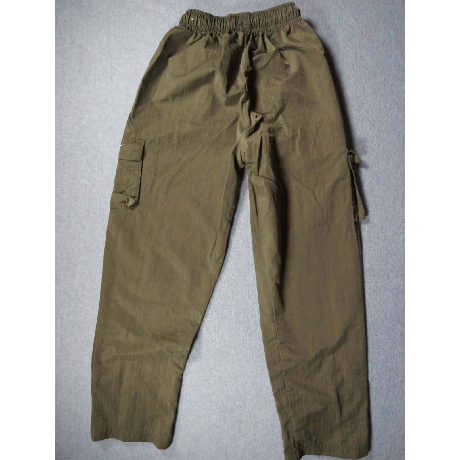 Nike Nike Pants Womens XS Green Windbreaker Cargo Pockets Baggy High Rise Ladies Size 26" / US 2 / IT 38 - 4 Thumbnail