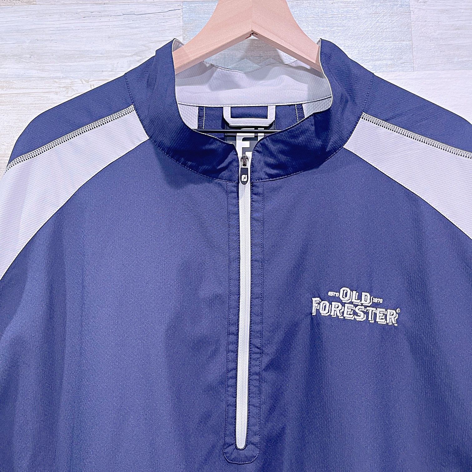Footjoy OLD FORESTER x FOOTJOY Half Zip Golf Pullover Blue Mens 2XL Size US XXL / EU 58 / 5 - 2 Thumbnail
