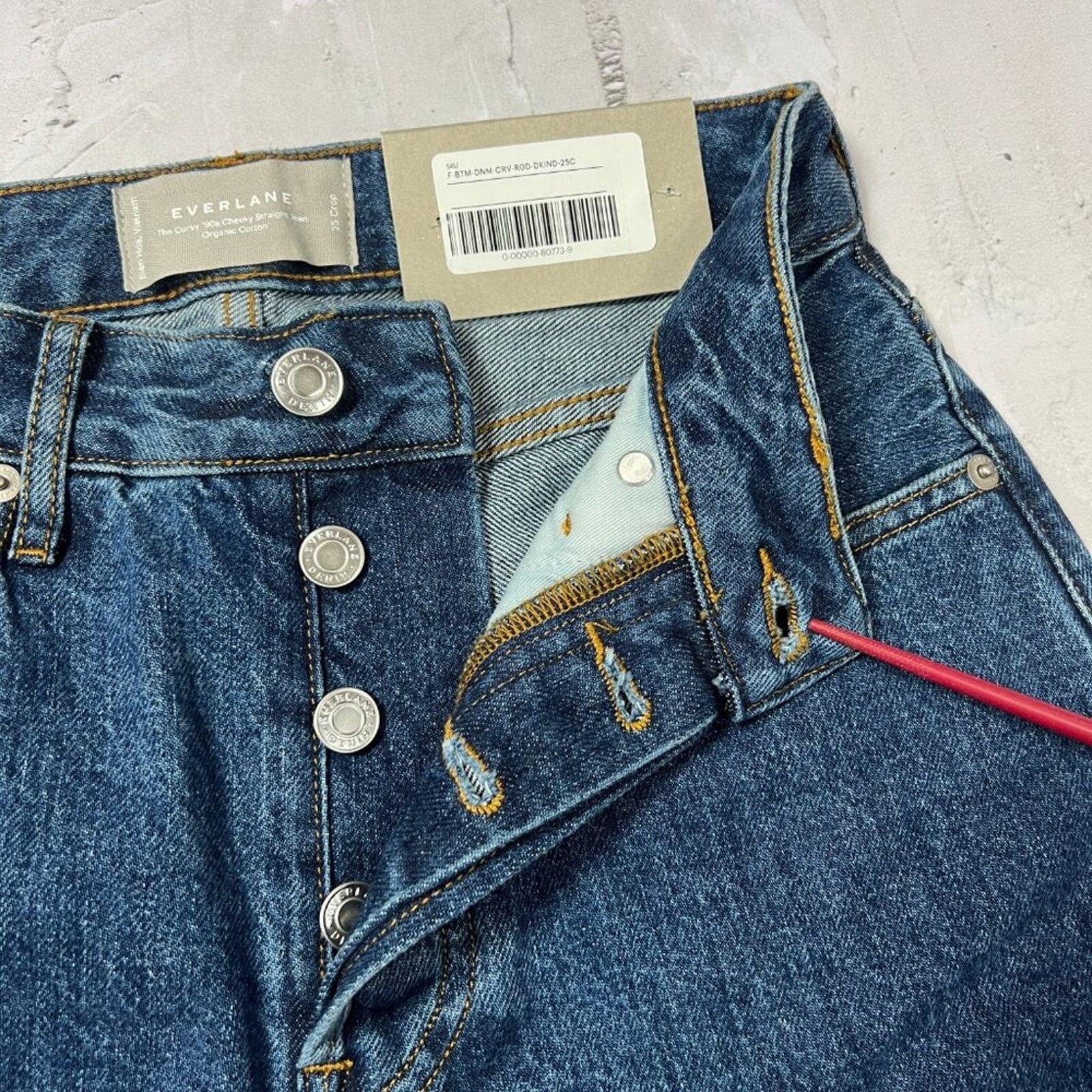 Everlane Everlane Curvy 90s Cheeky Straight Crop Jeans Womens 25 Orga Size 25" / US 0 / IT 36 - 5 Thumbnail