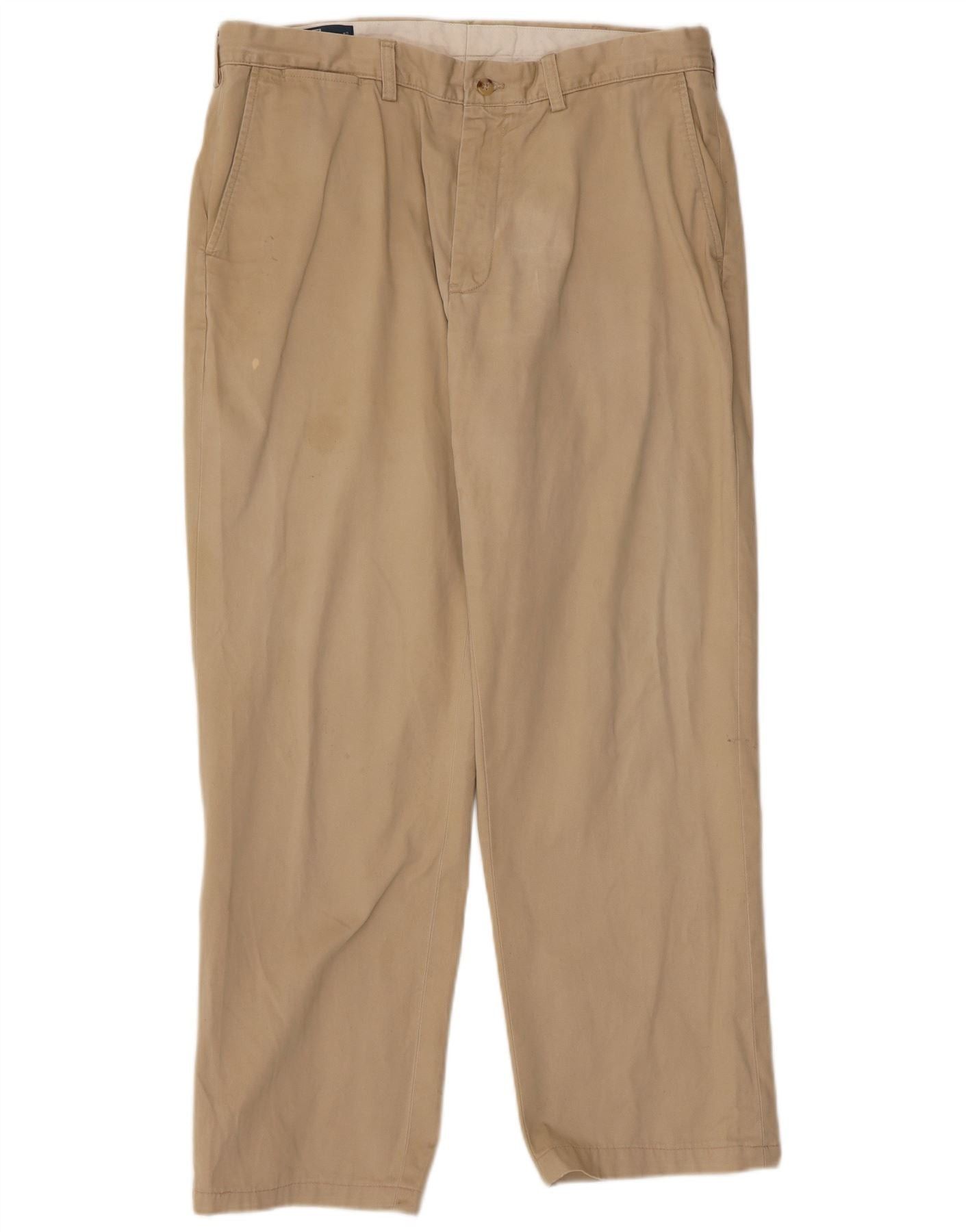 Polo Ralph Lauren Mens Straight Chino Trousers W36 L29 Beige Cotton Size US 36 / EU 52 - 1 Thumbnail