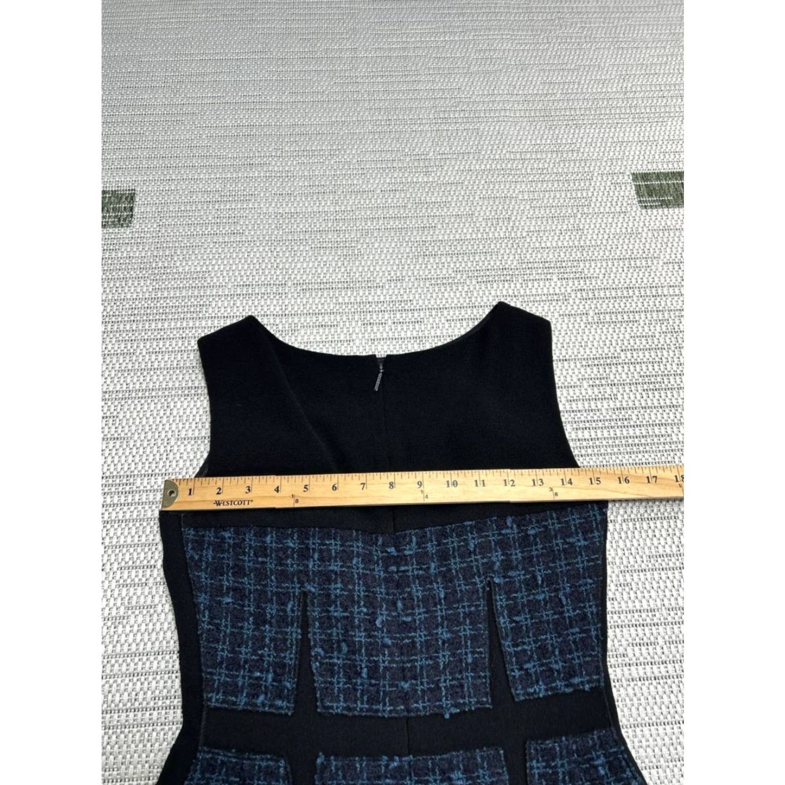 Tory Burch Tory Burch Sloane Pencil Dress Women 2 Blue Wool Plaid Tweed Sleeveless Back Zip Dress Knee Length Size XS / US 0-2 / IT 36-38 - 4 Thumbnail