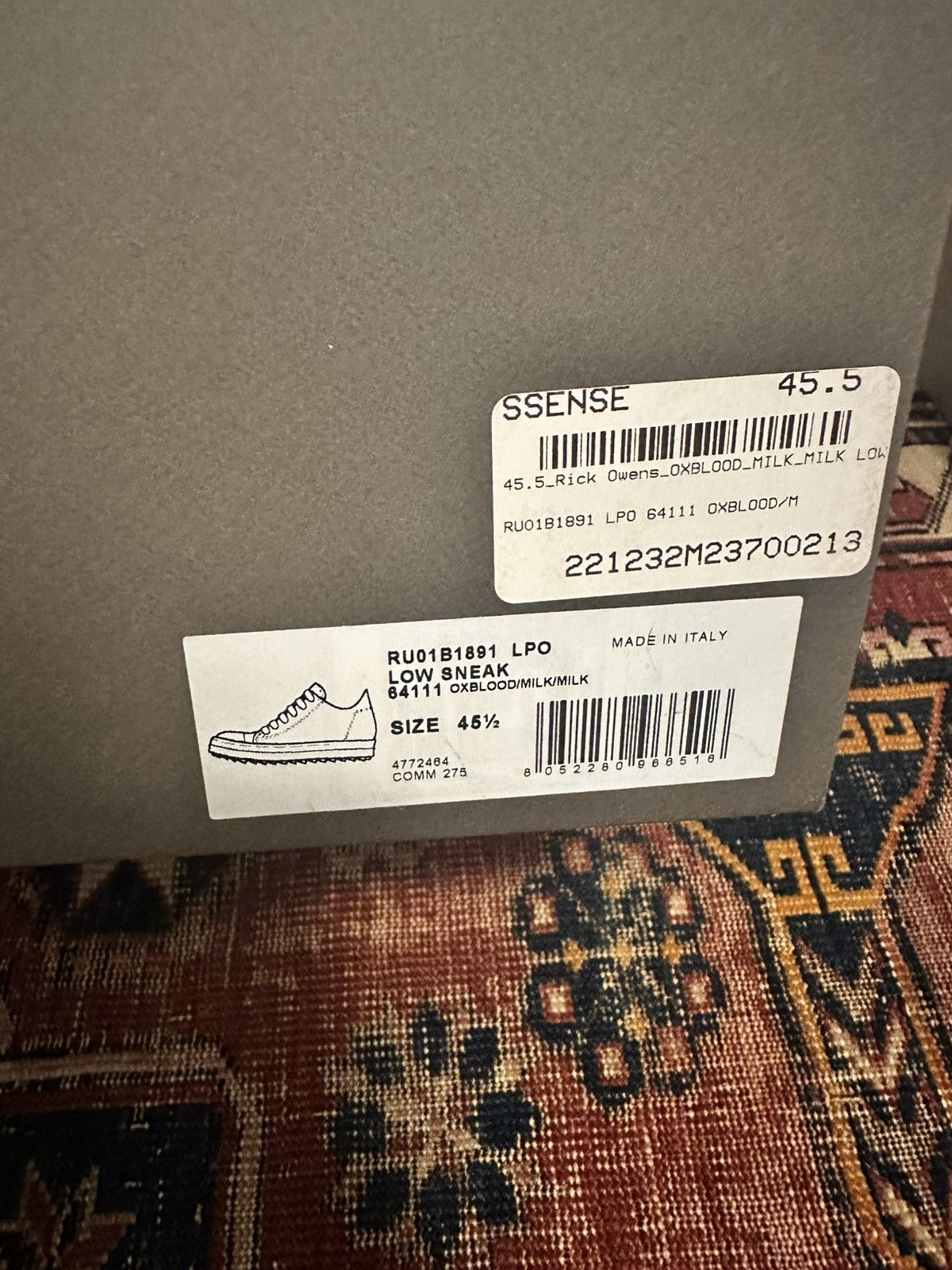 Rick Owens Rick Owens Oxblood Low Size US 12 / EU 45 - 6 Thumbnail