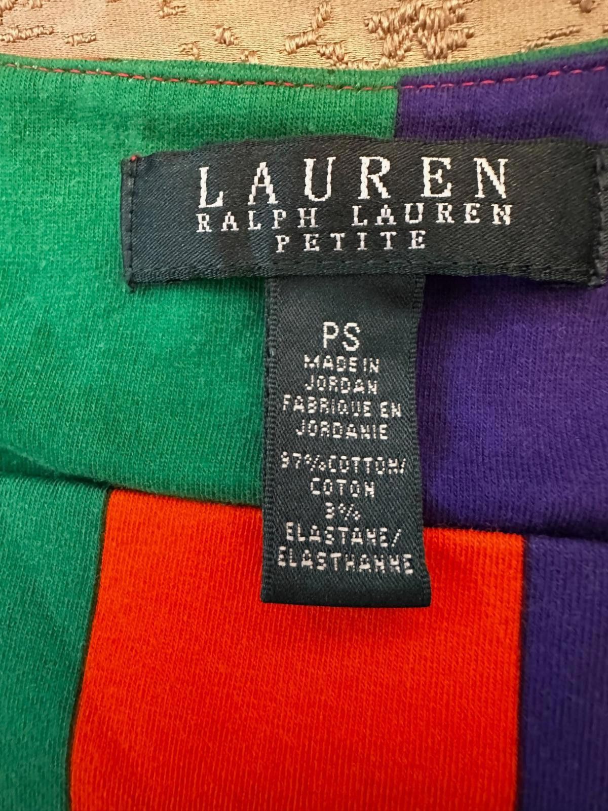 Lauren Ralph Lauren Lauren Ralph Lauren Petite Colorblock Knit Top PS Size XS / US 0-2 / IT 36-38 - 4 Thumbnail
