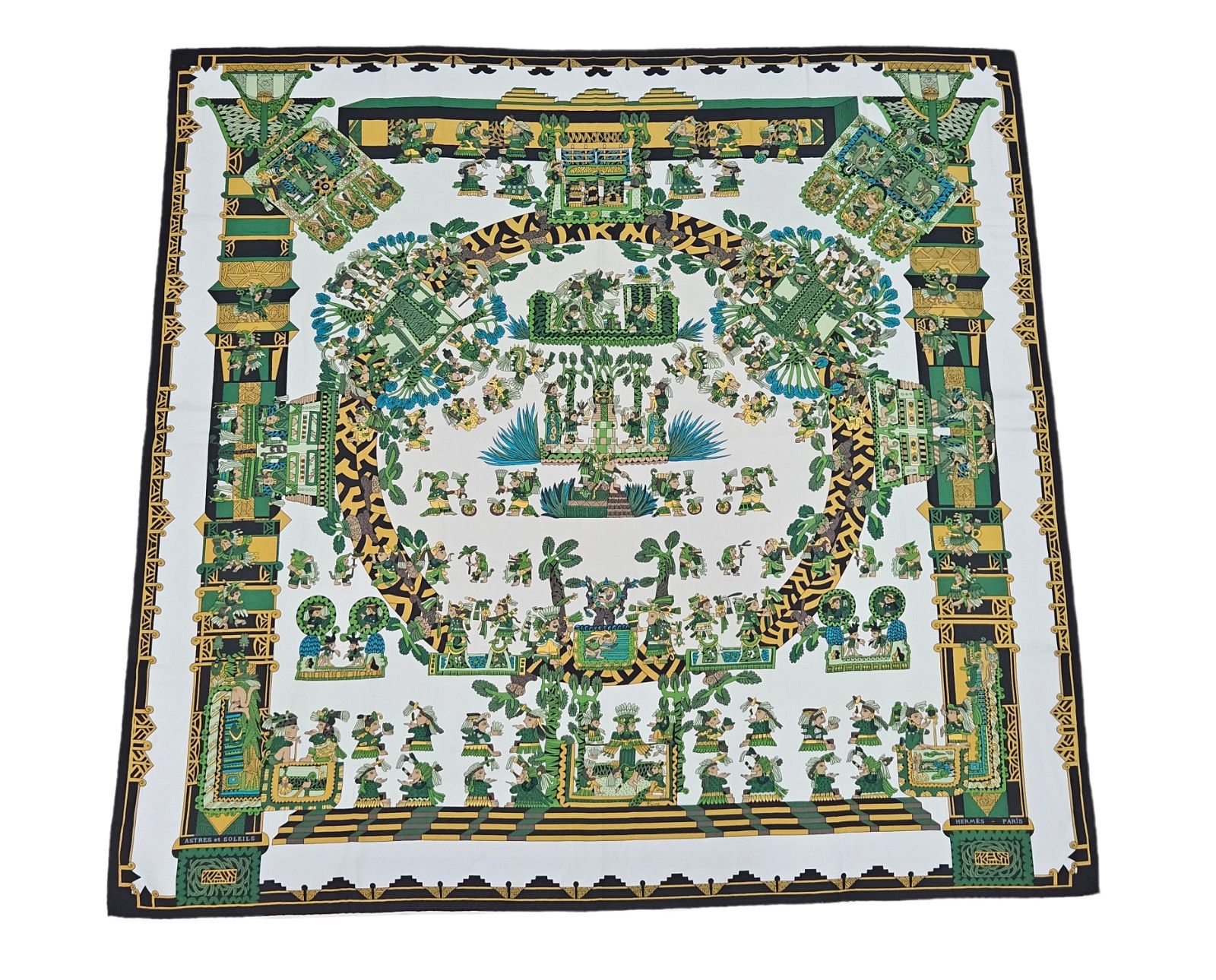 Hermes Hermes Astres et Soleils by Annie Faivre Silk Scarf Size ONE SIZE - 1 Thumbnail