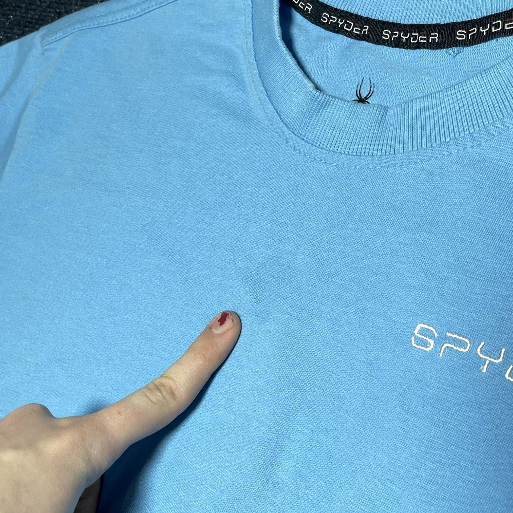 Spyder Spyder Shirt Mens Medium Blue Short Sleeve Crew Neck Logo Casual Tee T-Shirt Size US M / EU 48-50 / 2 - 2 Thumbnail