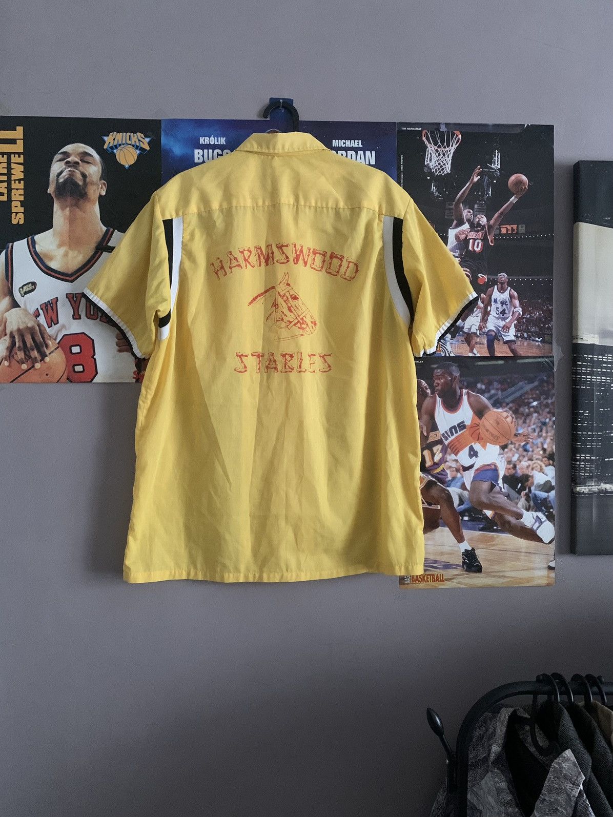 Vintage 60s/70s Vintage Hilton „Harmswood Stables” Bowling Shirt Size US M / EU 48-50 / 2 - 5 Thumbnail