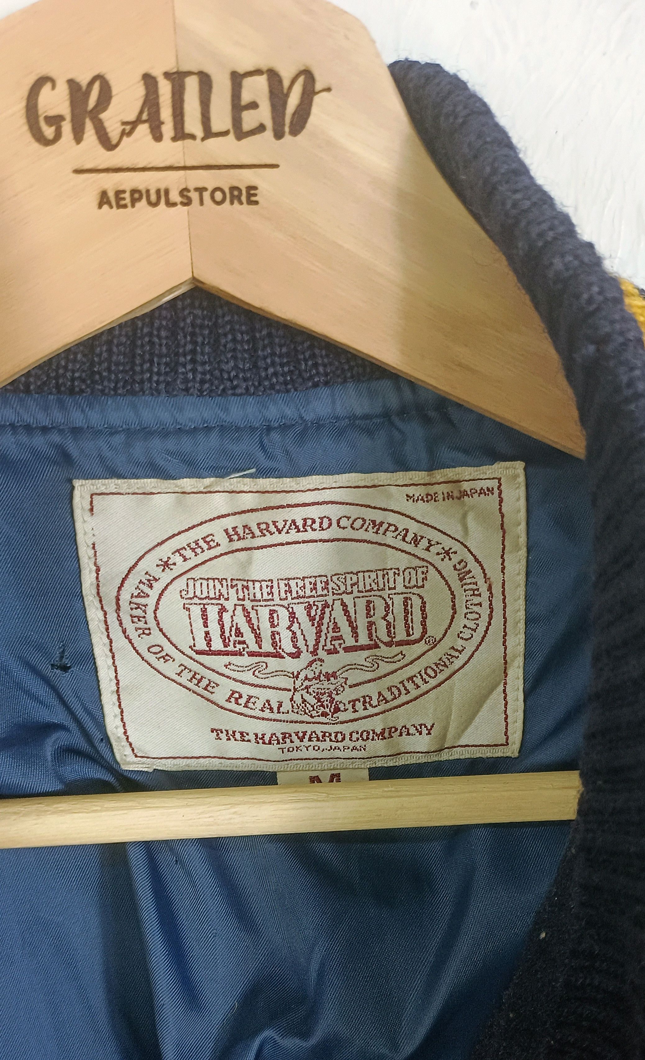 Japanese Brand Vintage Havard Sport Club Varsity Leather Wool Jacket Size US M / EU 48-50 / 2 - 8 Thumbnail