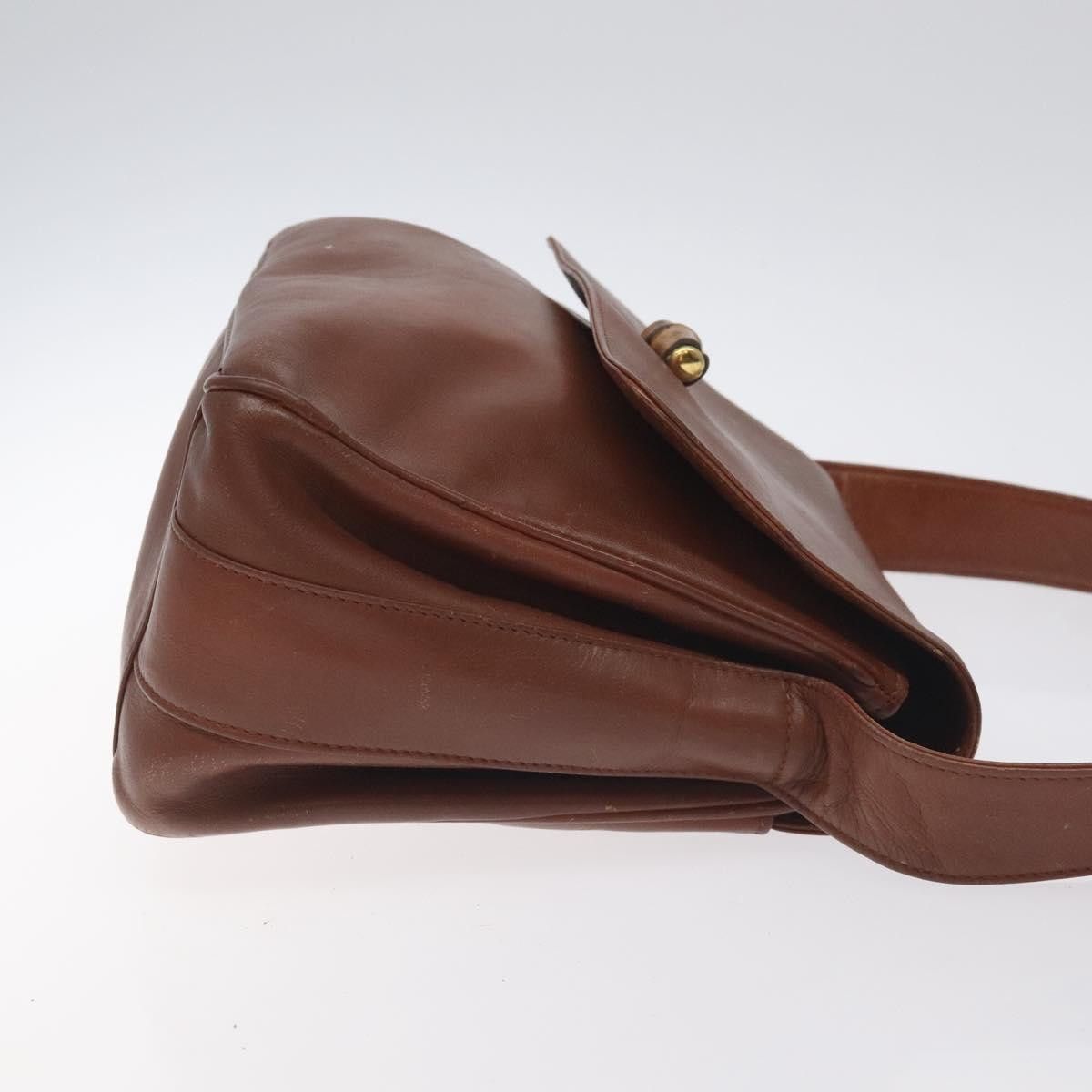 Gucci GUCCI Bamboo Shoulder Bag Leather Brown Gold 001 14 001 14 Size ONE SIZE - 4 Thumbnail