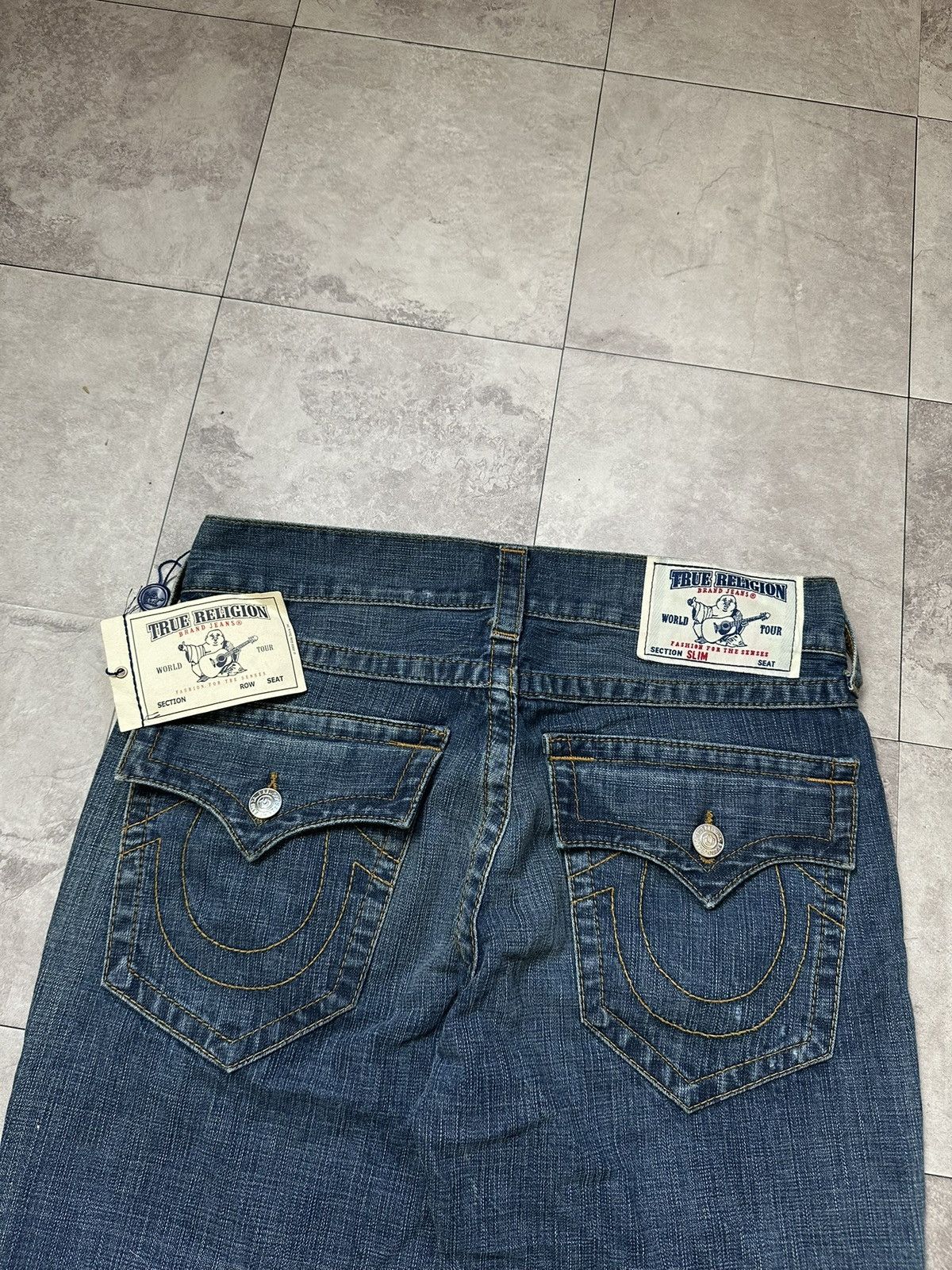 True Religion × Vintage Vintage Y2K True Religion Blue Denim Distressed Jeans Sz 32 Size US 32 / EU 48 - 8 Thumbnail