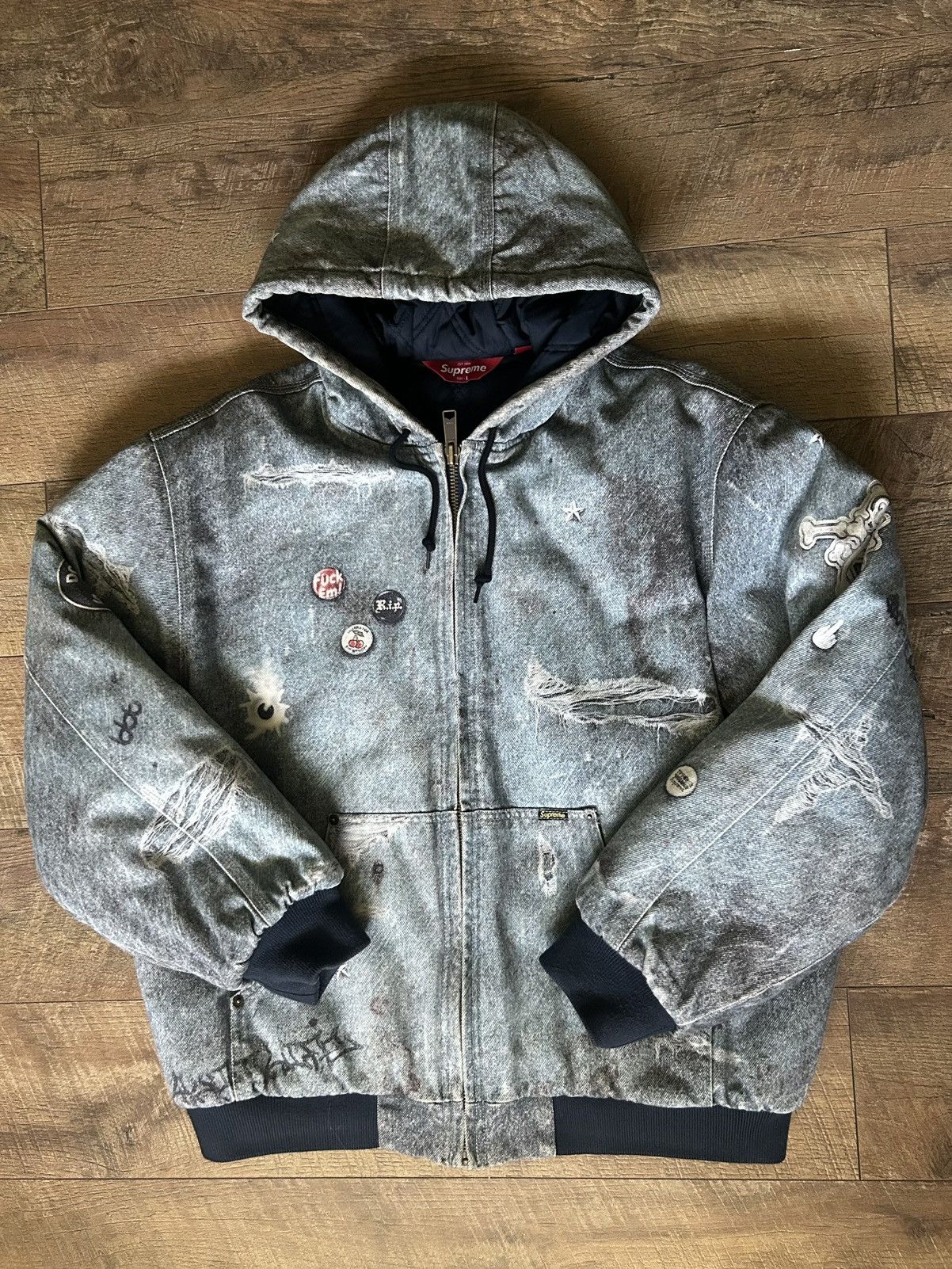 Supreme × Thrasher Supreme Thrasher Hooded Work Jacket Size XL NWT