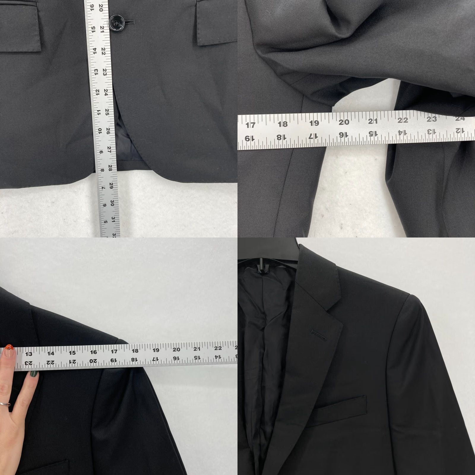 J.Crew J.CREW Ludlow Slim Fit Blazer Mens 36S Black Wool Loro Piana Vented Blazer Size 36R - 9 Thumbnail